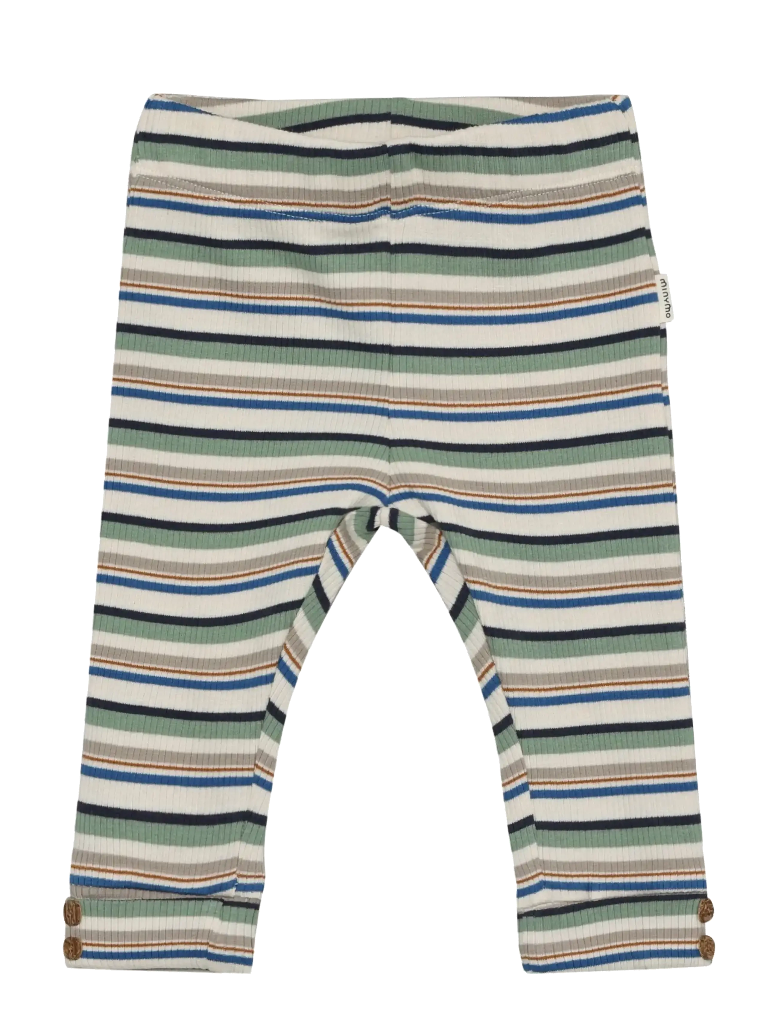 Minymo Pants Y/D Rib - Tøj - LILY PAD / multi