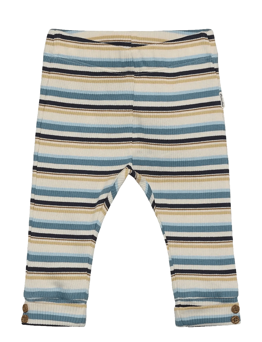 Minymo - Pants Y/D Rib - leggings - moonstone - 1