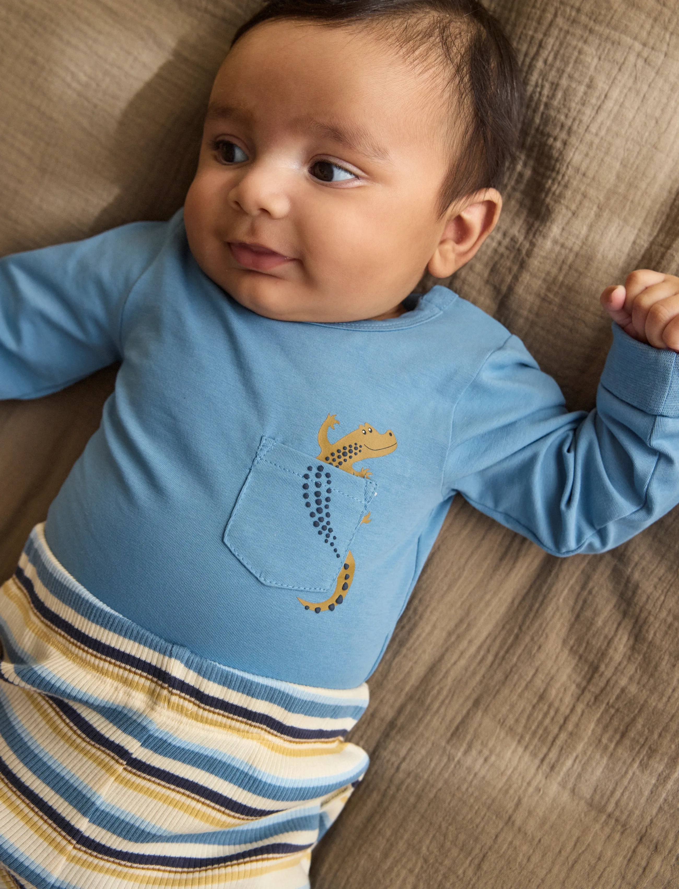 Minymo Pants Y/D Rib - Leggings - MOONSTONE / multi