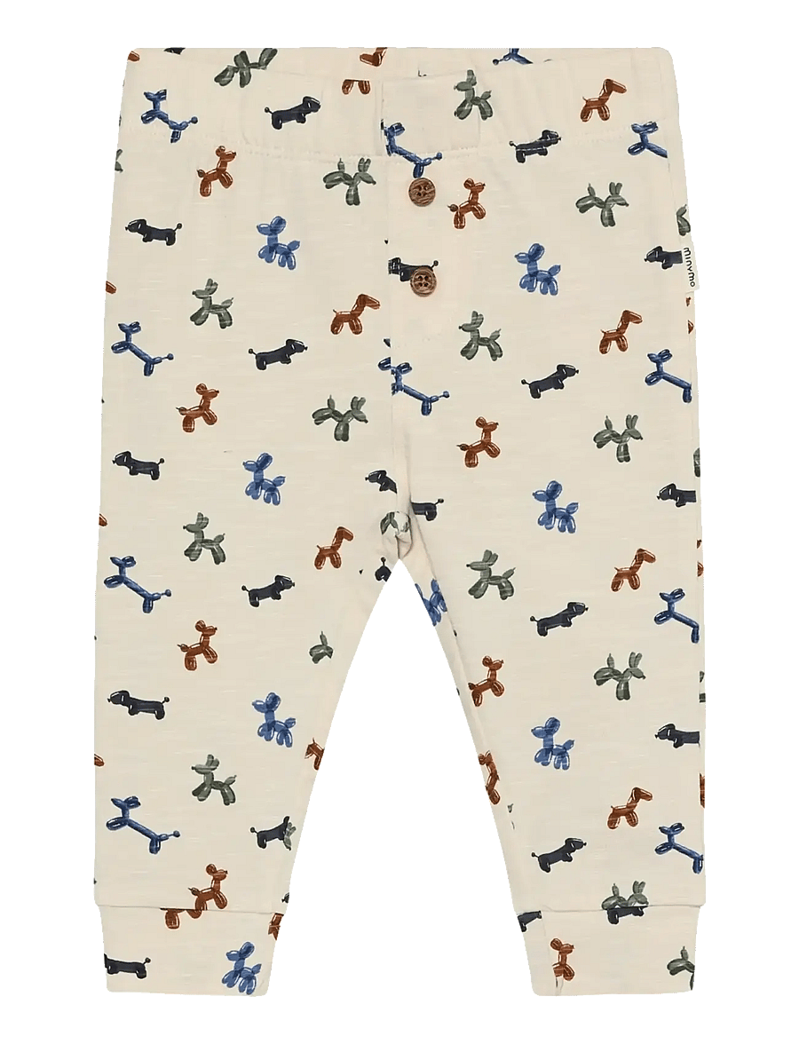 Minymo - Pants AOP - leggings - white swan - 0