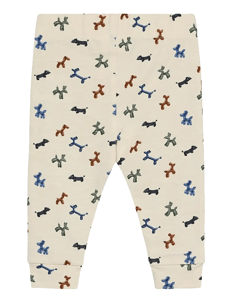 Minymo - Pants AOP - retuusid - white swan - 1