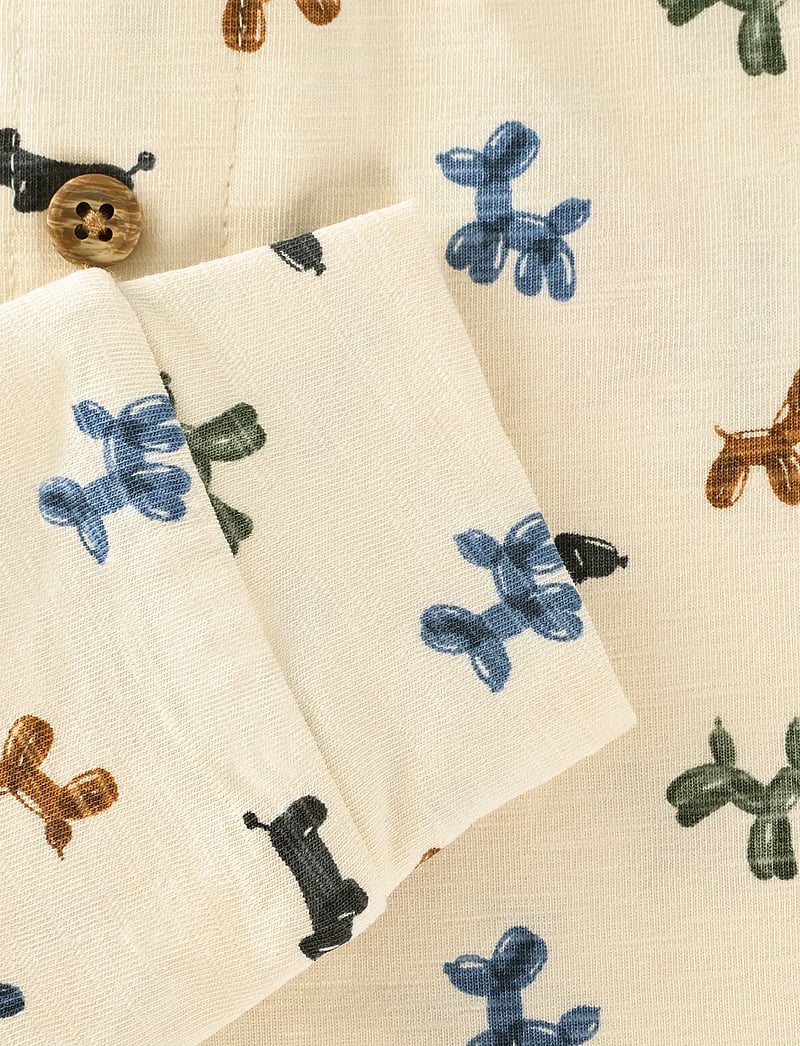 Minymo - Pants AOP - retuusid - white swan - 2