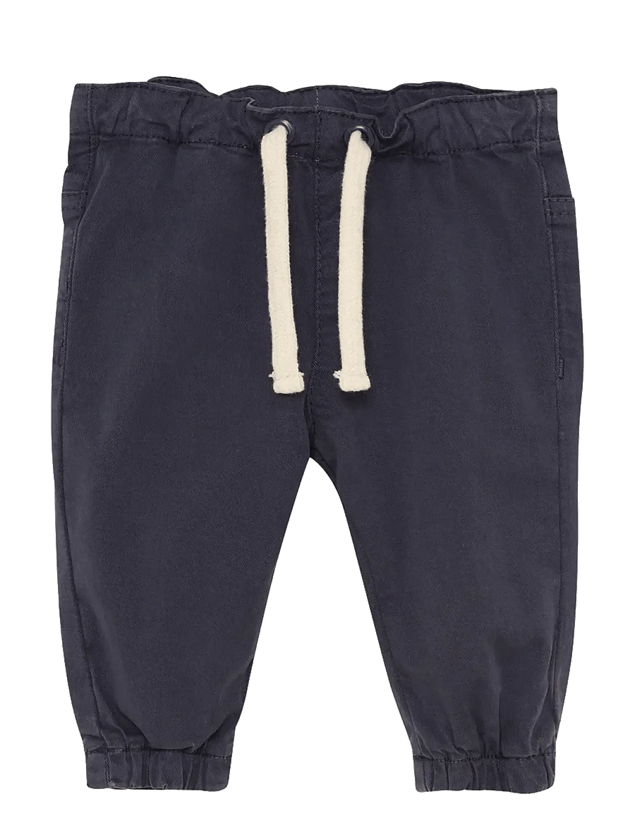 Minymo - Pants Twill - baby trousers - odyssey gray - 0