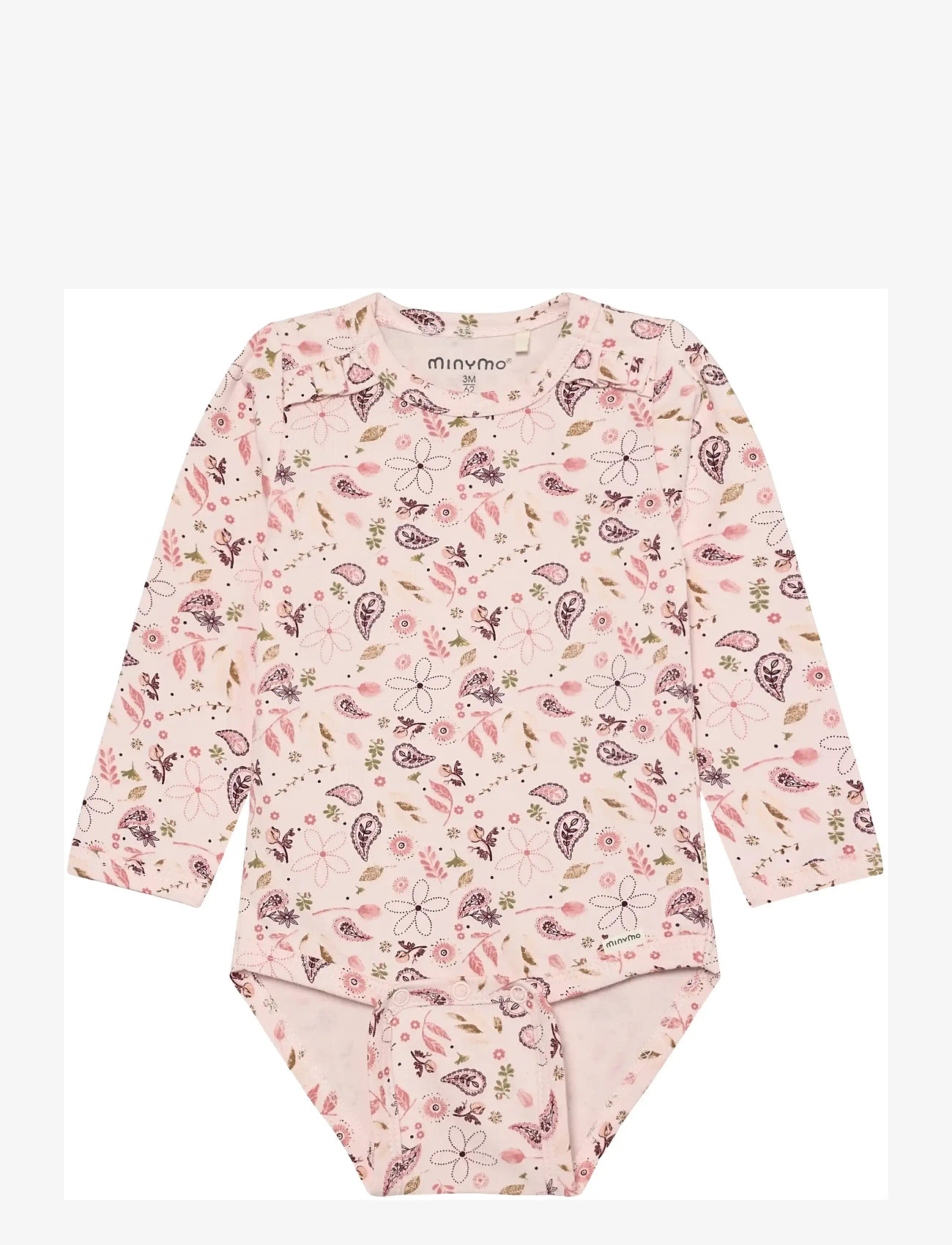 Minymo - Body LS AOP - long-sleeved - mauve chalk - 0