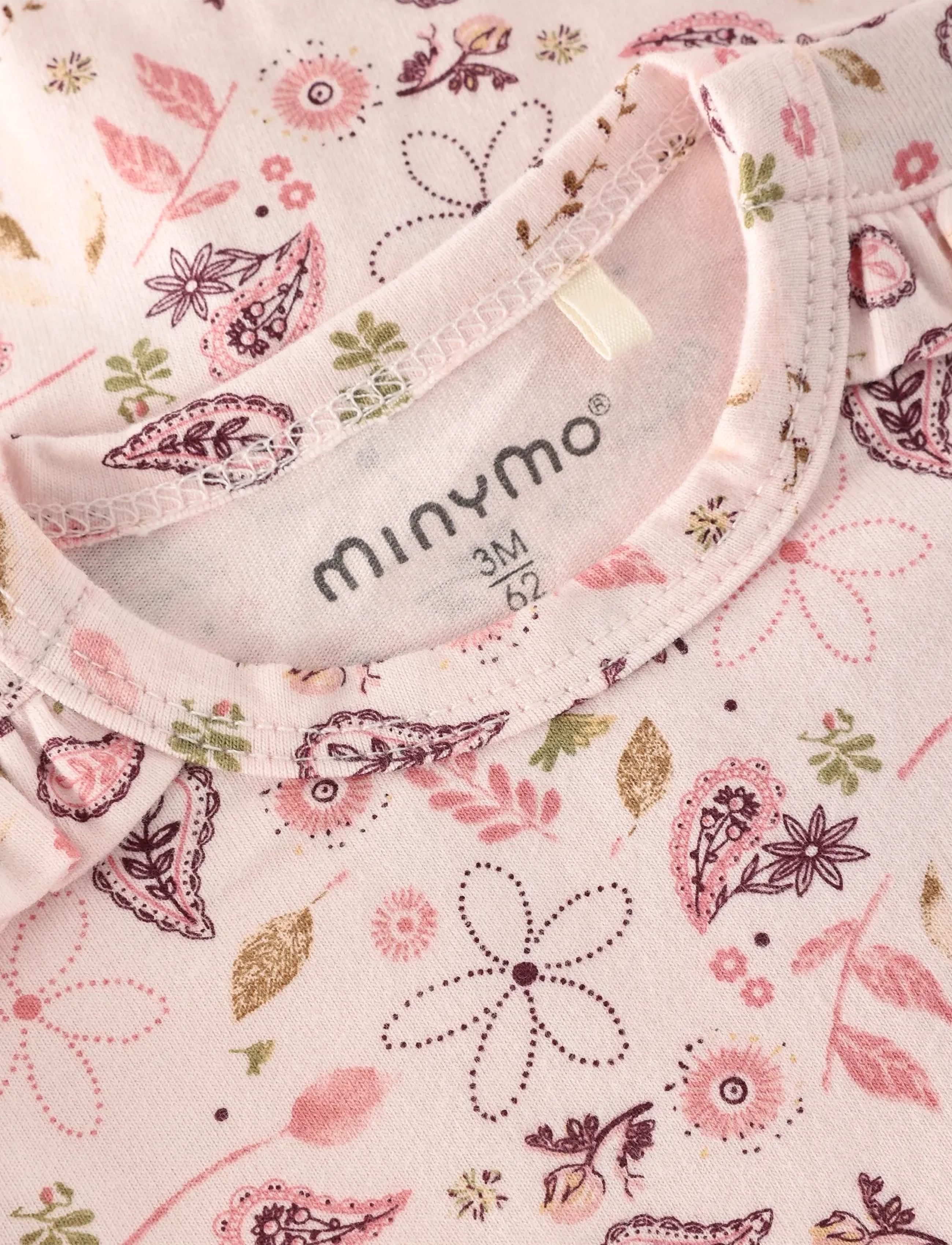 Minymo - Body LS AOP - langärmelig - mauve chalk - 2