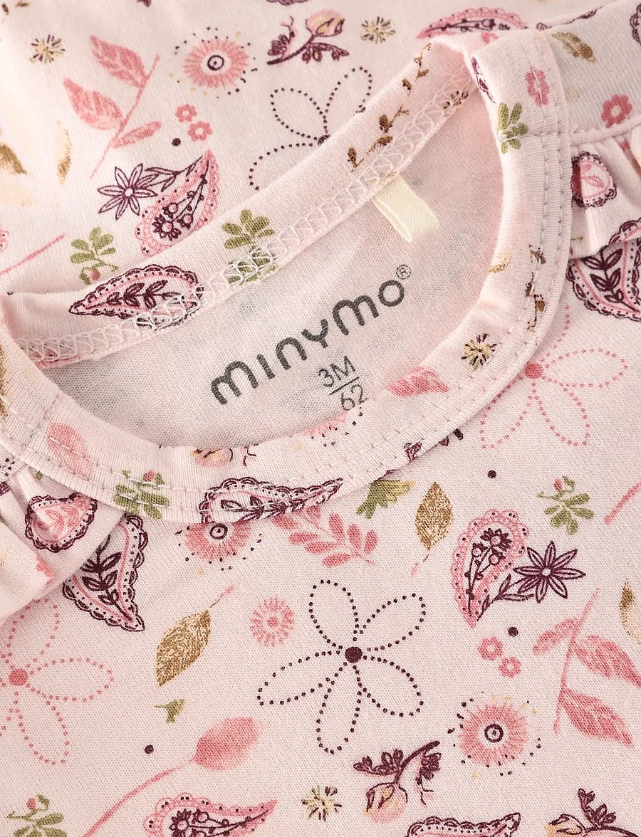 Minymo - Body LS AOP - manches longues - mauve chalk - 2