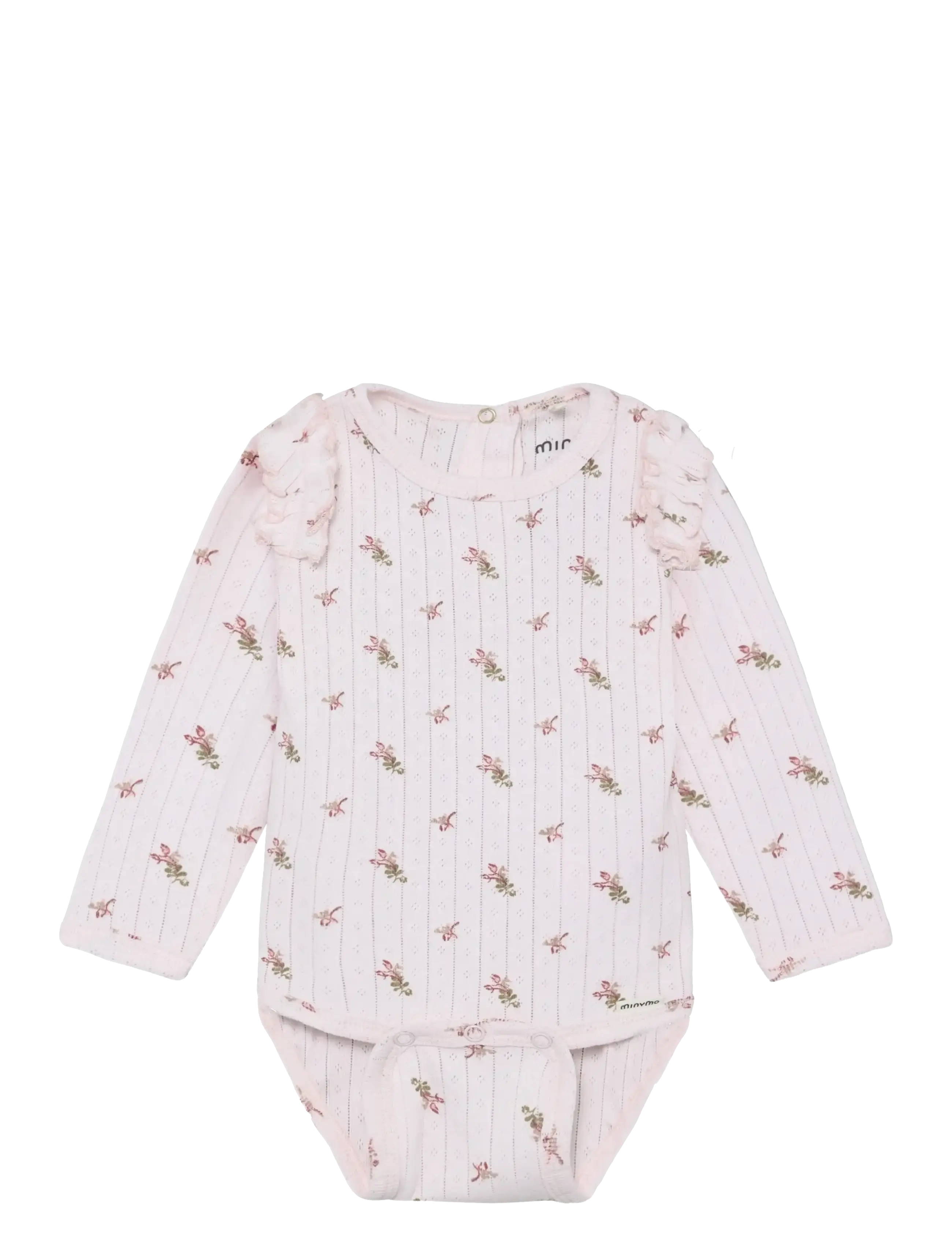 Minymo Body LS AOP Pointell - Heldragter - DELICACY / pink/rose