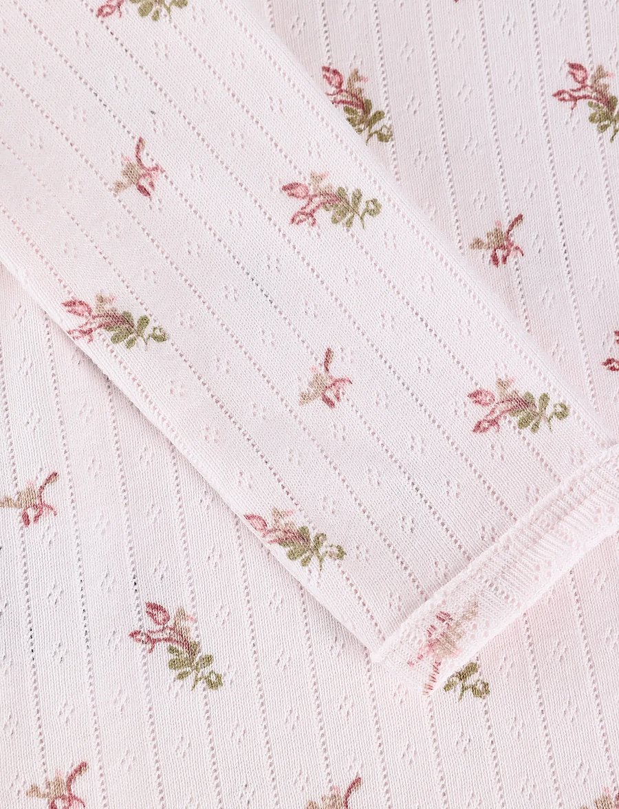 Minymo - Body LS AOP Pointell - langärmelig - delicacy - 2
