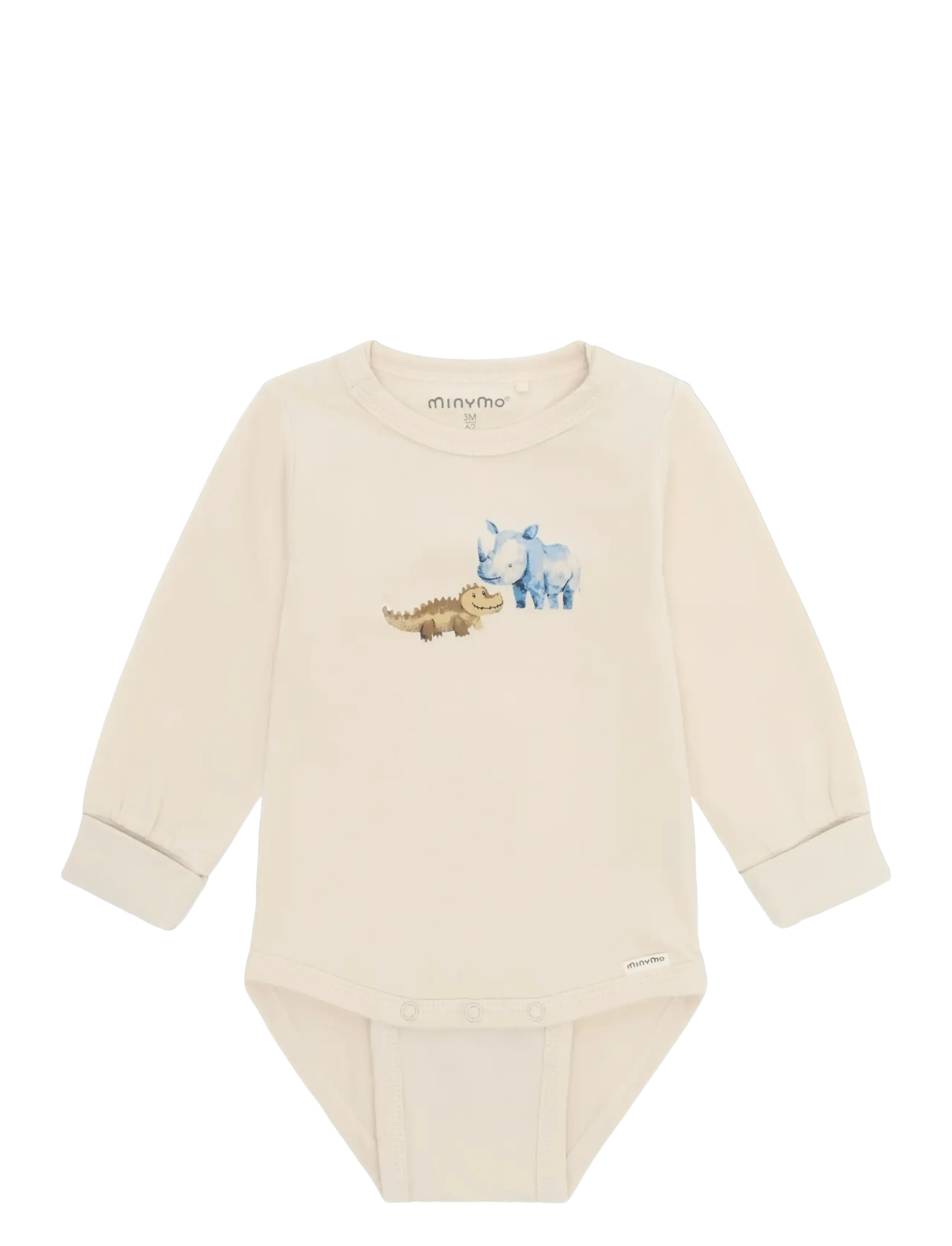 Minymo Body Ls, 68, Bodys, Creme - Long-sleeved Kinder