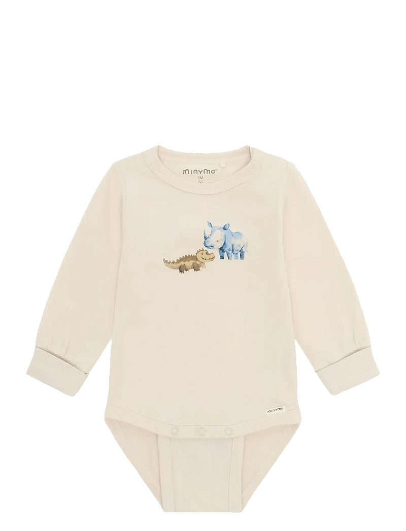 Minymo - Body LS - long-sleeved - white swan - 0