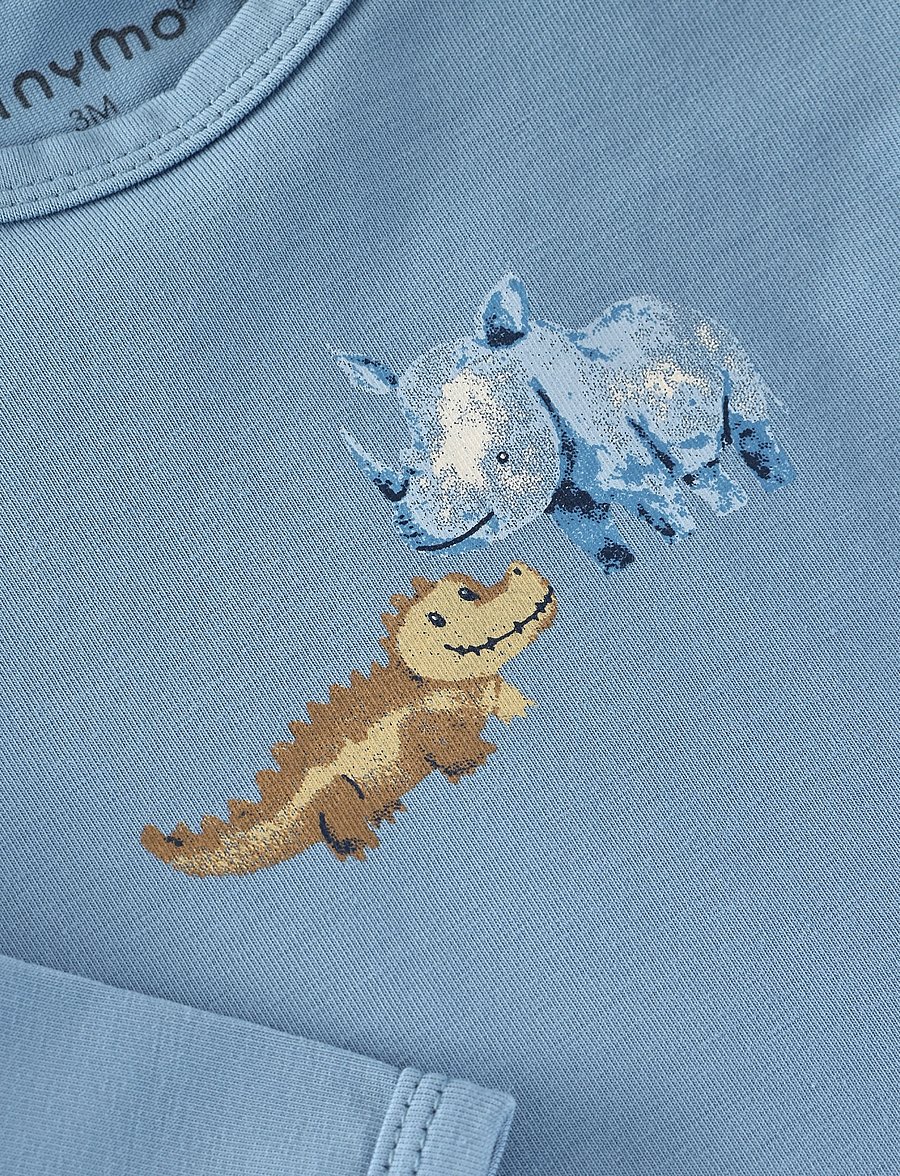 Minymo - T-shirt LS - blue shadow - 2