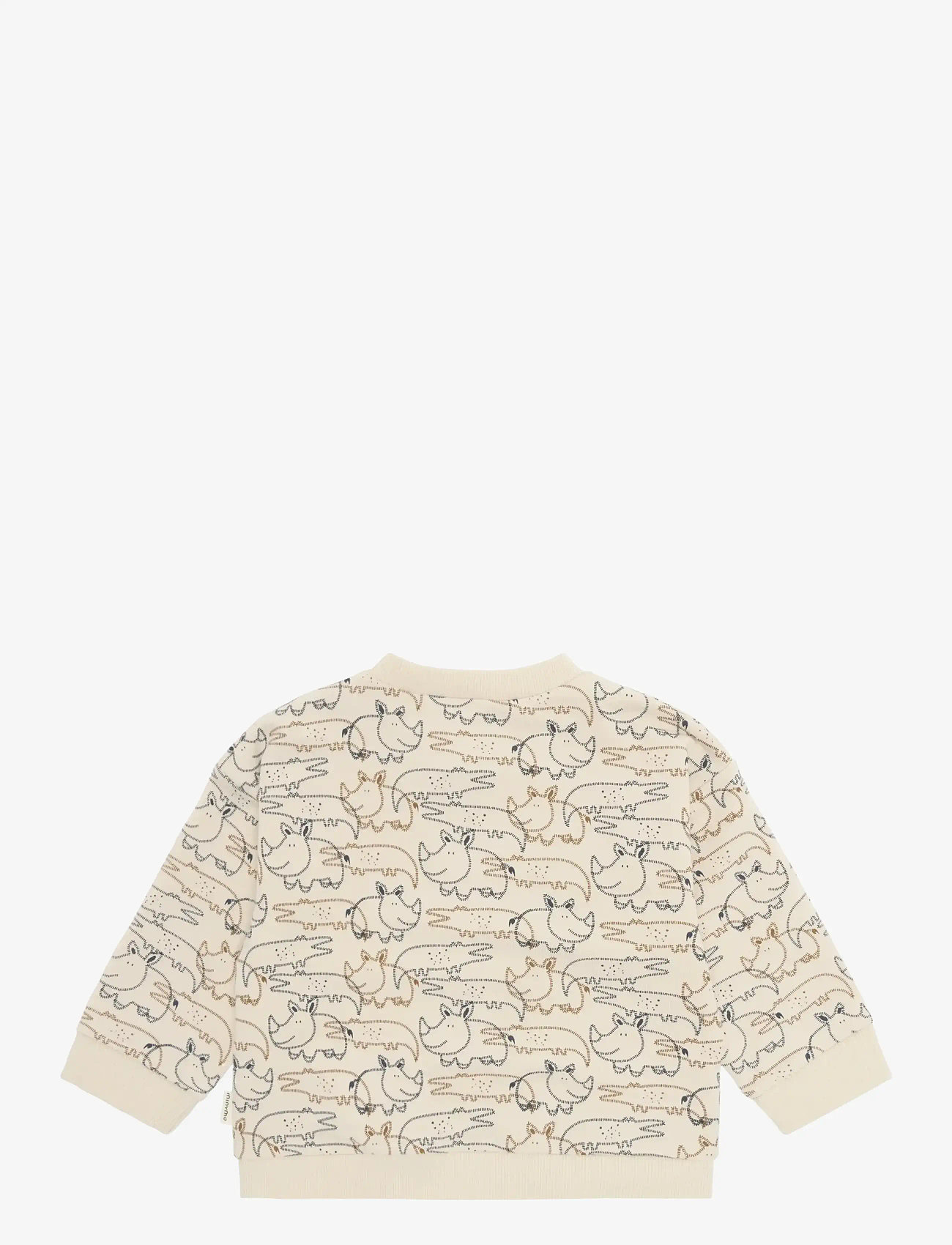 Minymo - Sweatshirt LS AOP - white swan - 1