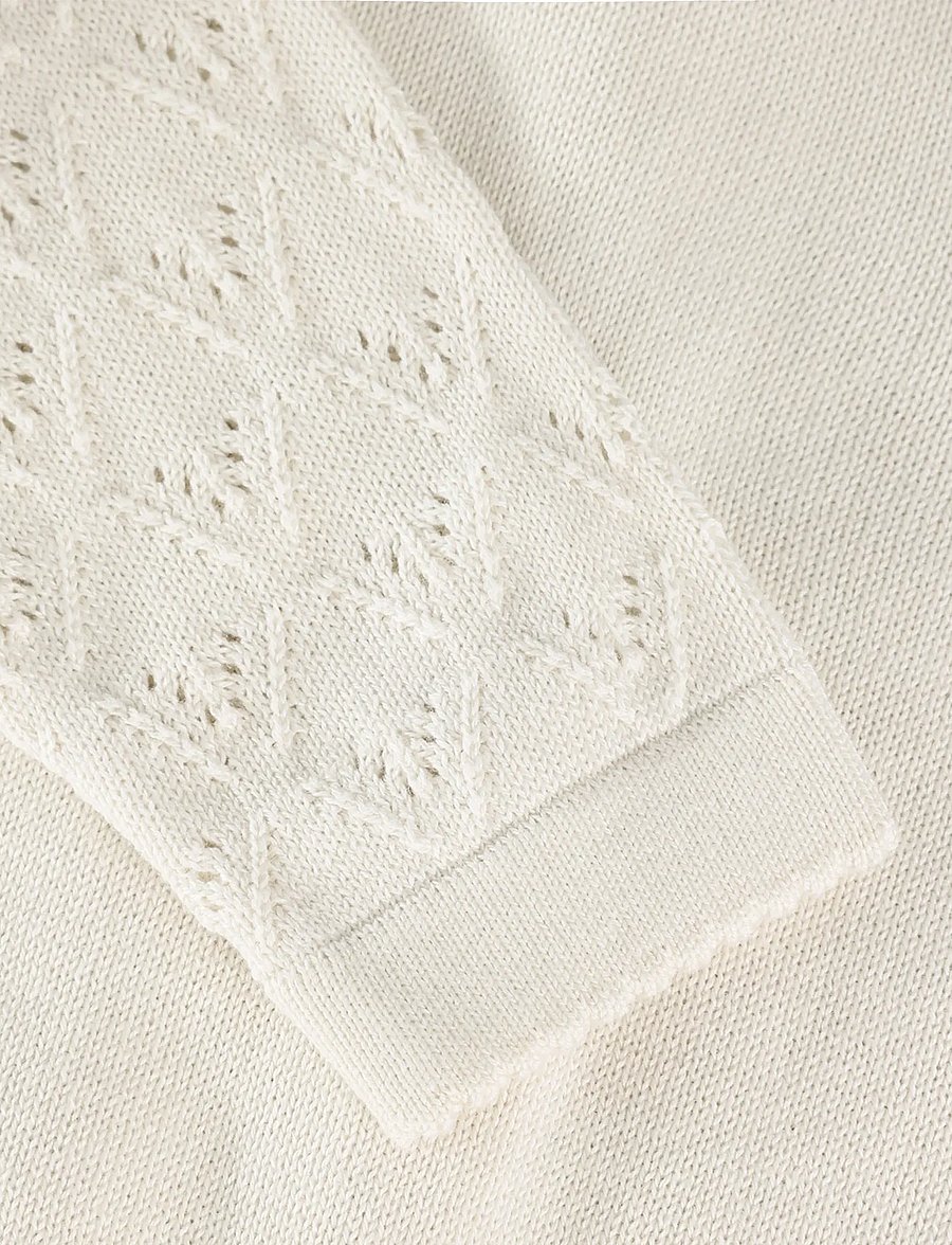 Minymo - Cardigan Knit - cardigans - white swan - 3