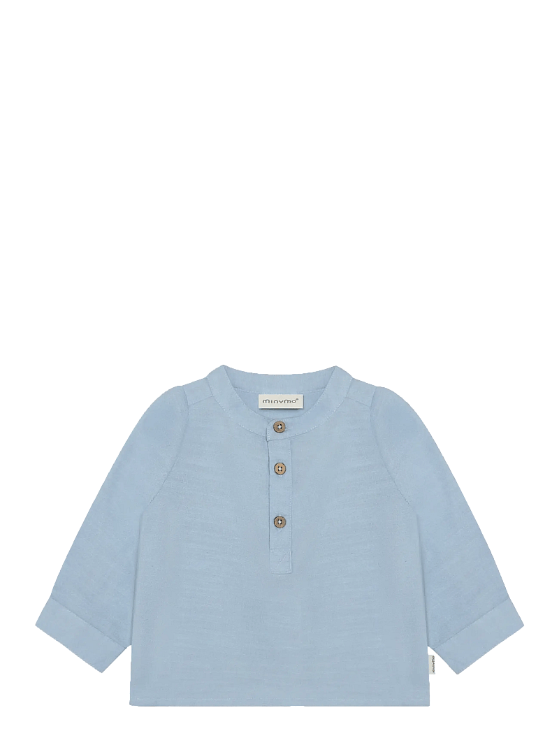 Minymo - Shirt LS - short-sleeved t-shirts - niagara mist - 0