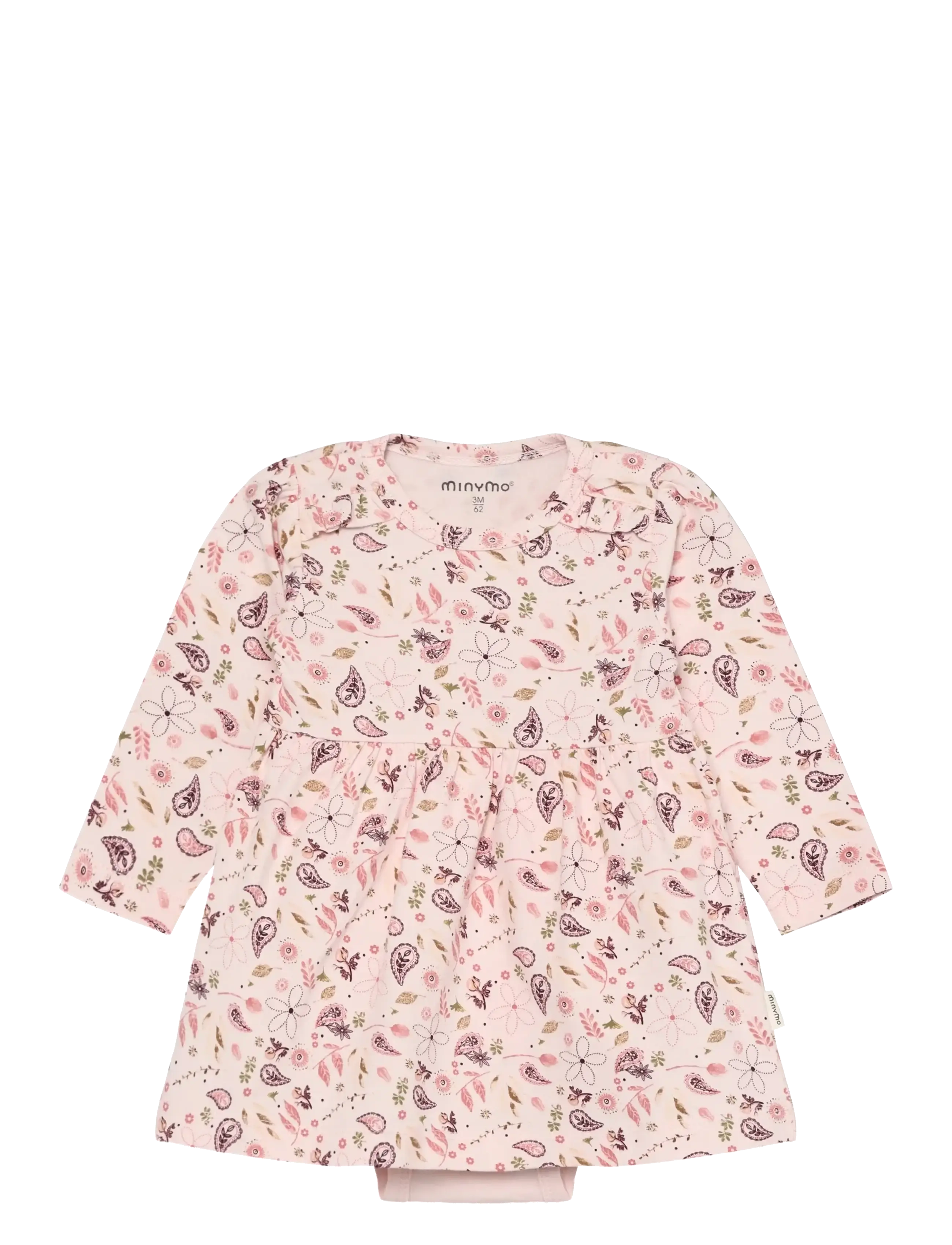 Minymo Body Dress LS AOP - Minymo - MAUVE CHALK / pink/rose