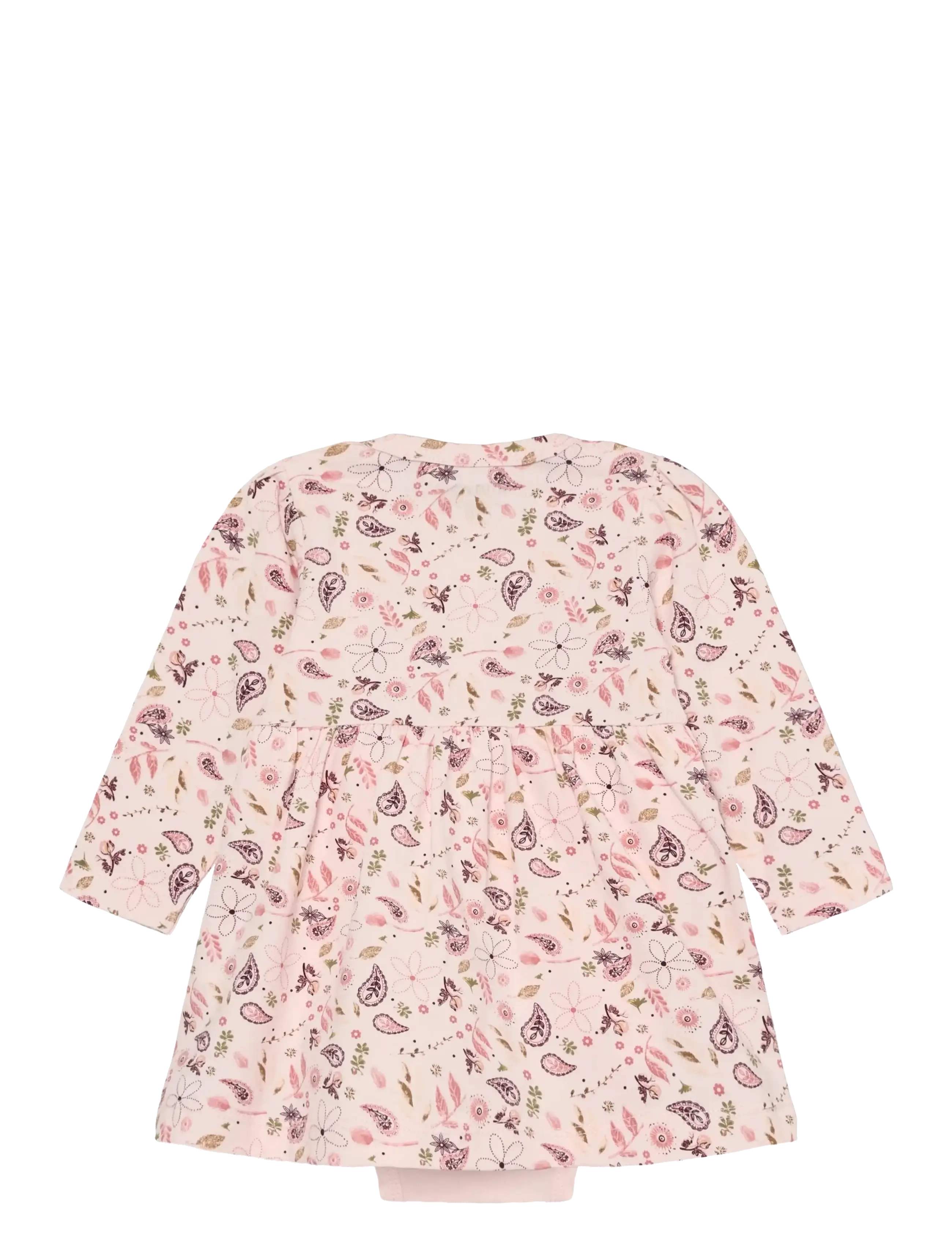 Minymo - Body Dress LS AOP - langärmelige babykleider - mauve chalk - 1