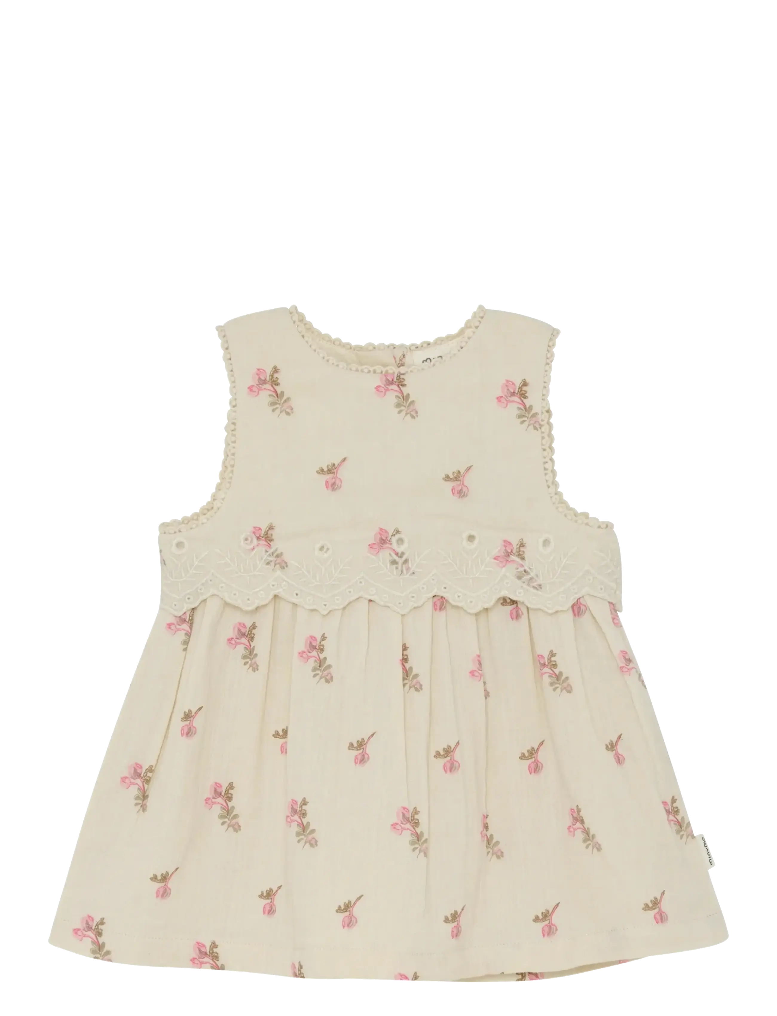 Minymo Dress SS AOP - Neuheiten - WHITE SWAN / cream