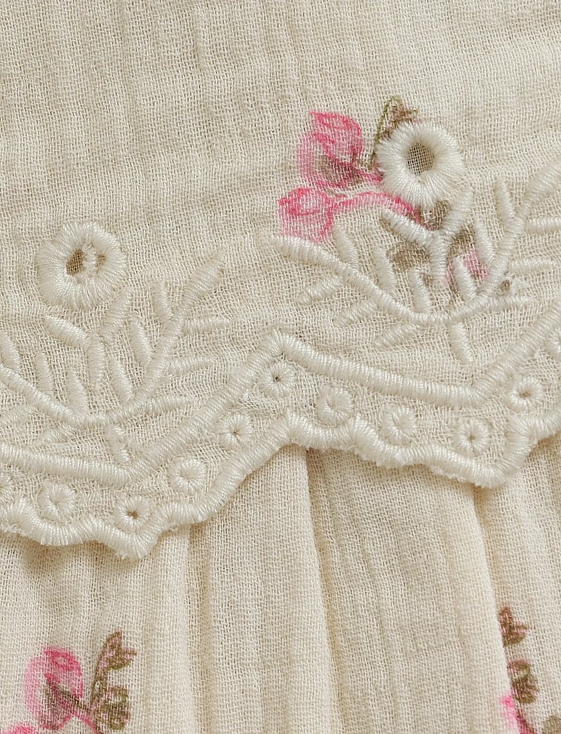 Minymo - Dress SS AOP - sleeveless baby dresses - white swan - 3