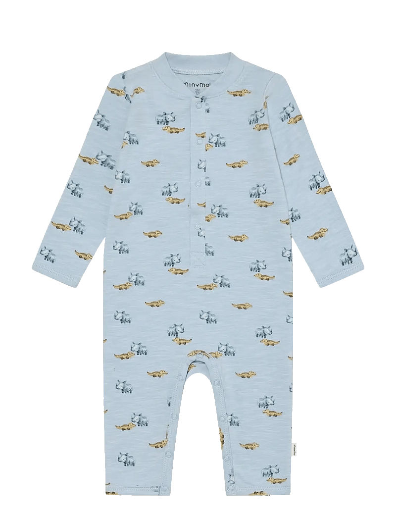 Minymo - Suit LS AOP - long-sleeved - niagara mist - 0