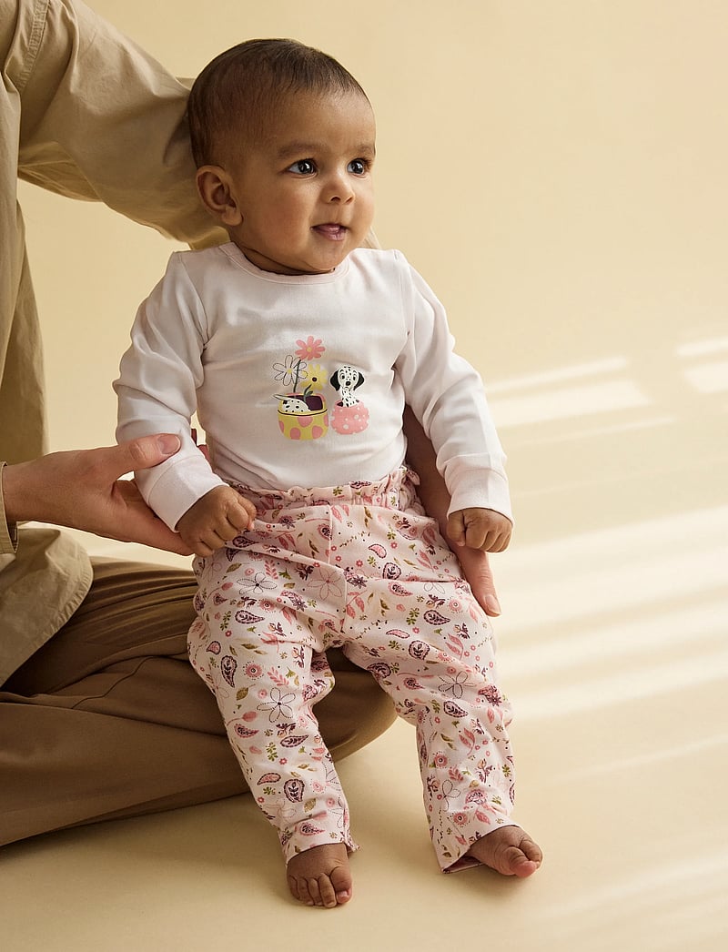 Minymo - Pants AOP - leggings - mauve chalk - 0