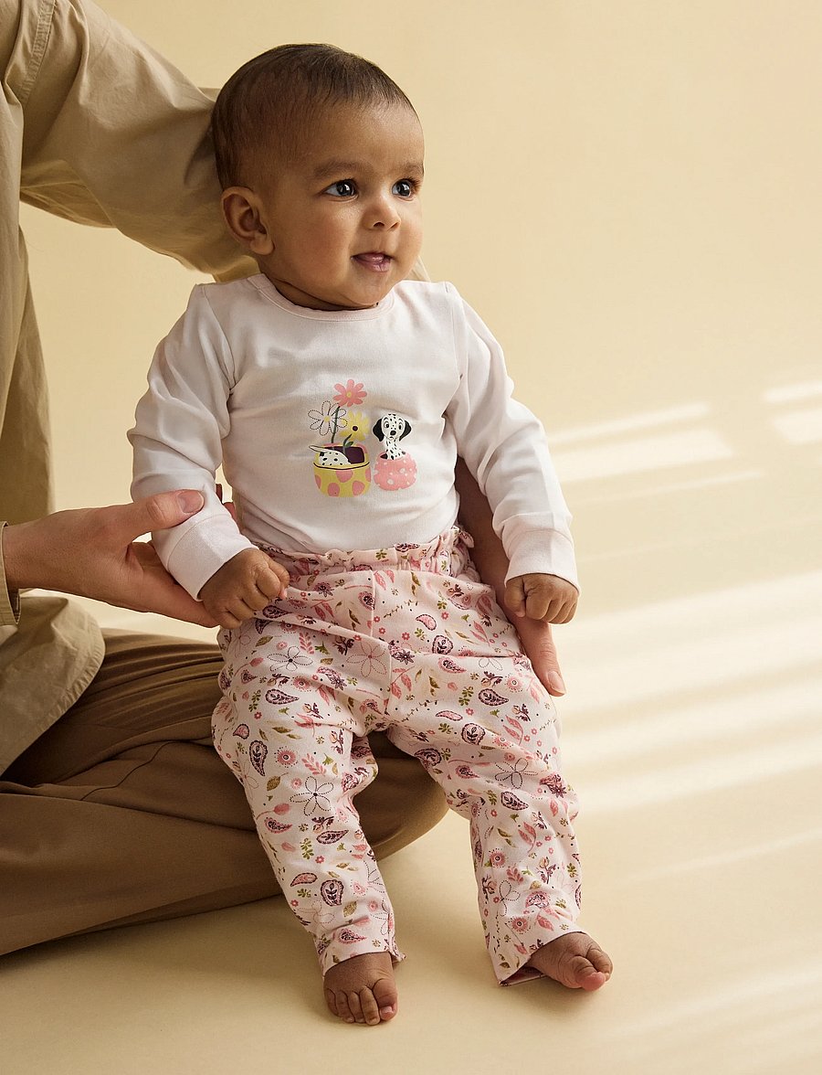 Minymo - Pants AOP - leggings - mauve chalk - 0
