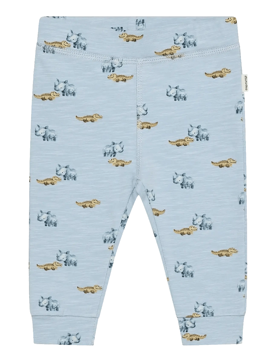 Minymo - Pants AOP - sweatpants - niagara mist - 0