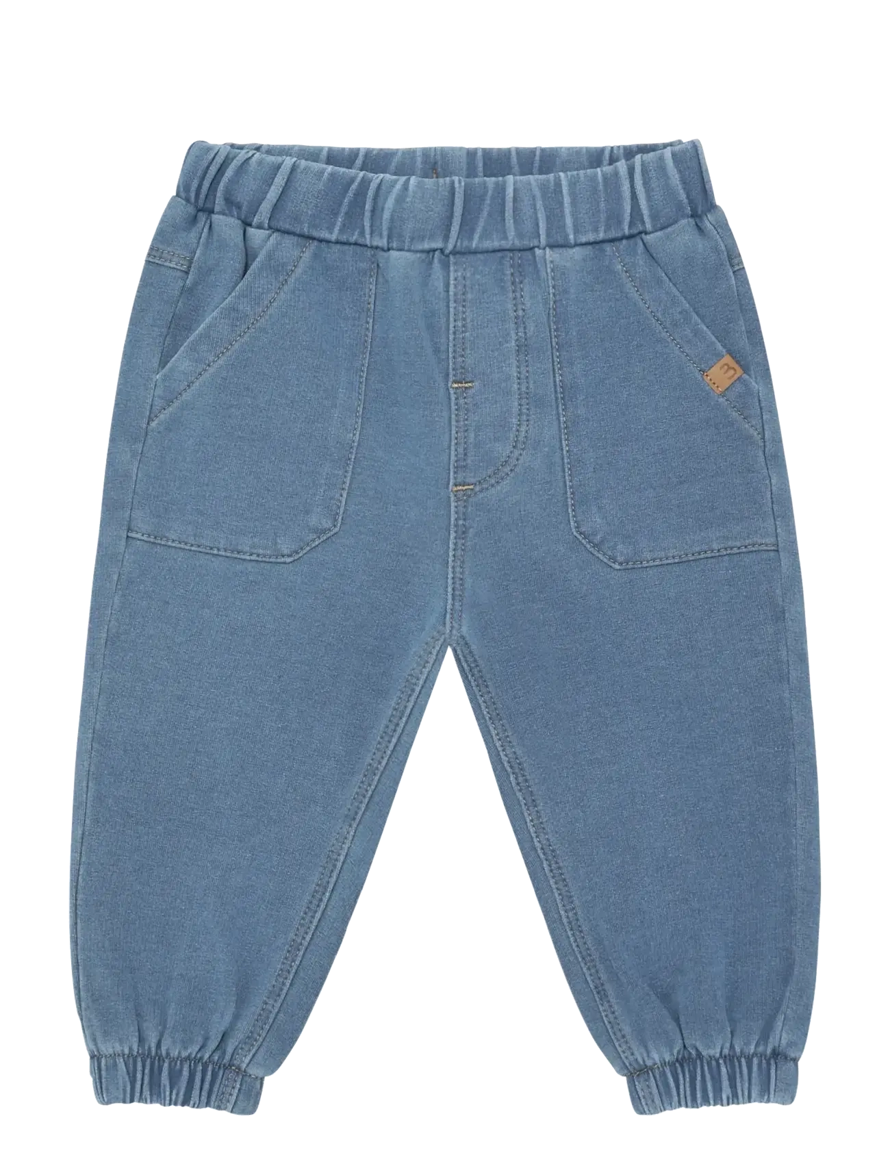 Minymo Pants Sweat Denim - Tøj - CROCKERY / blue