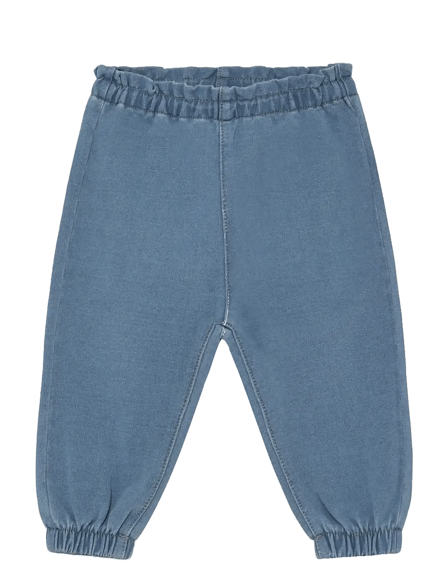 Minymo - Pants Sweat Denim - sweatpants - faded denim - 0