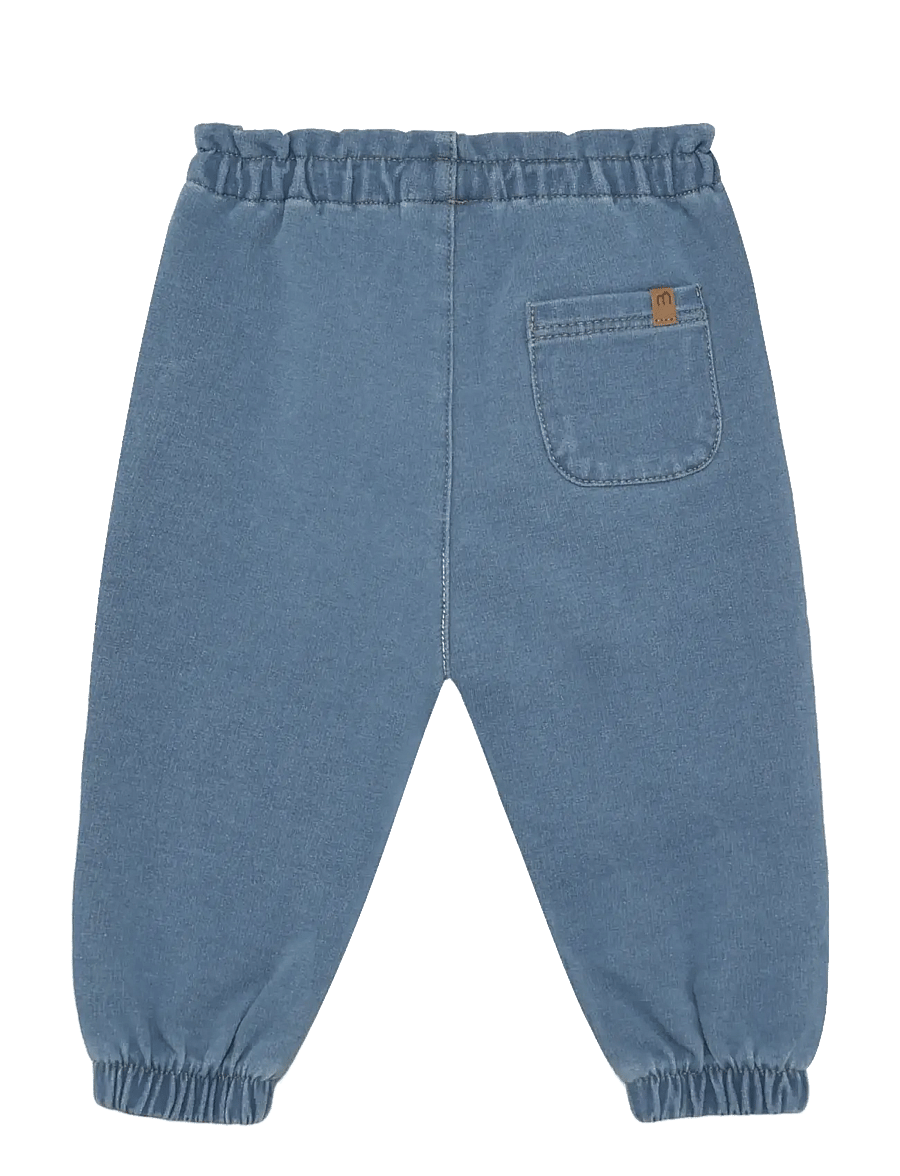 Minymo - Pants Sweat Denim - sweatpants - faded denim - 1
