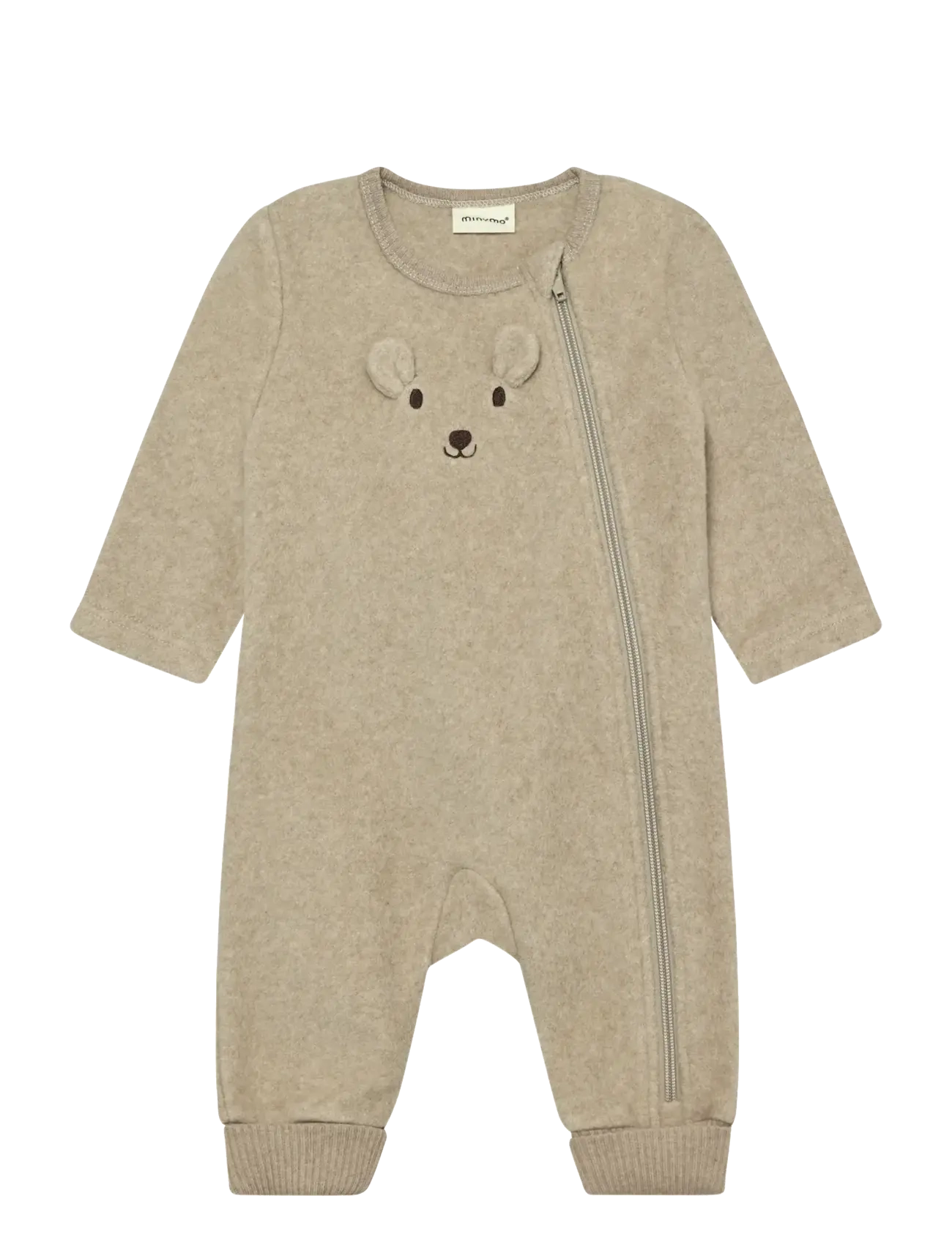 Minymo Suit Ls Fleece, 80, Beige, Kroppe > Wrap-Kroppe, Børn