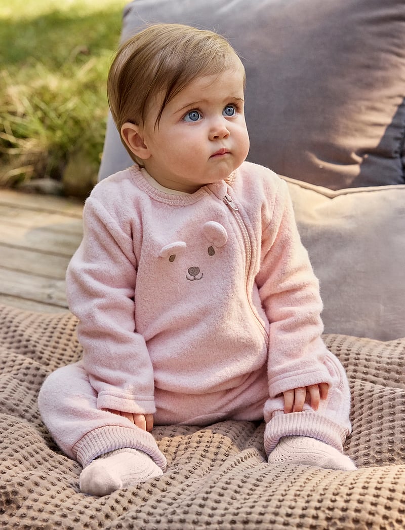 Minymo - Suit LS Fleece - shop efter alder - peach whip - 0