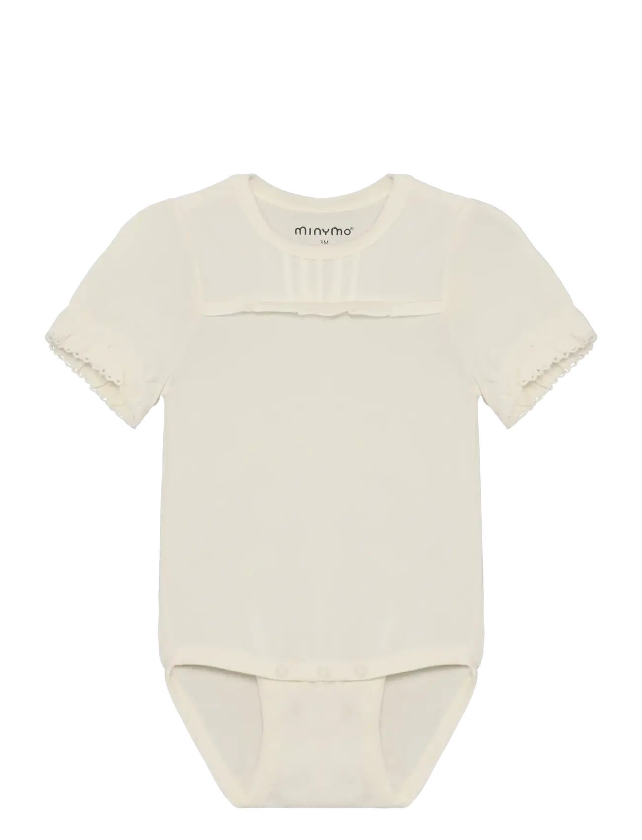 Minymo Body Ss, 56, Bodys, Creme - Short-sleeved, Kinder