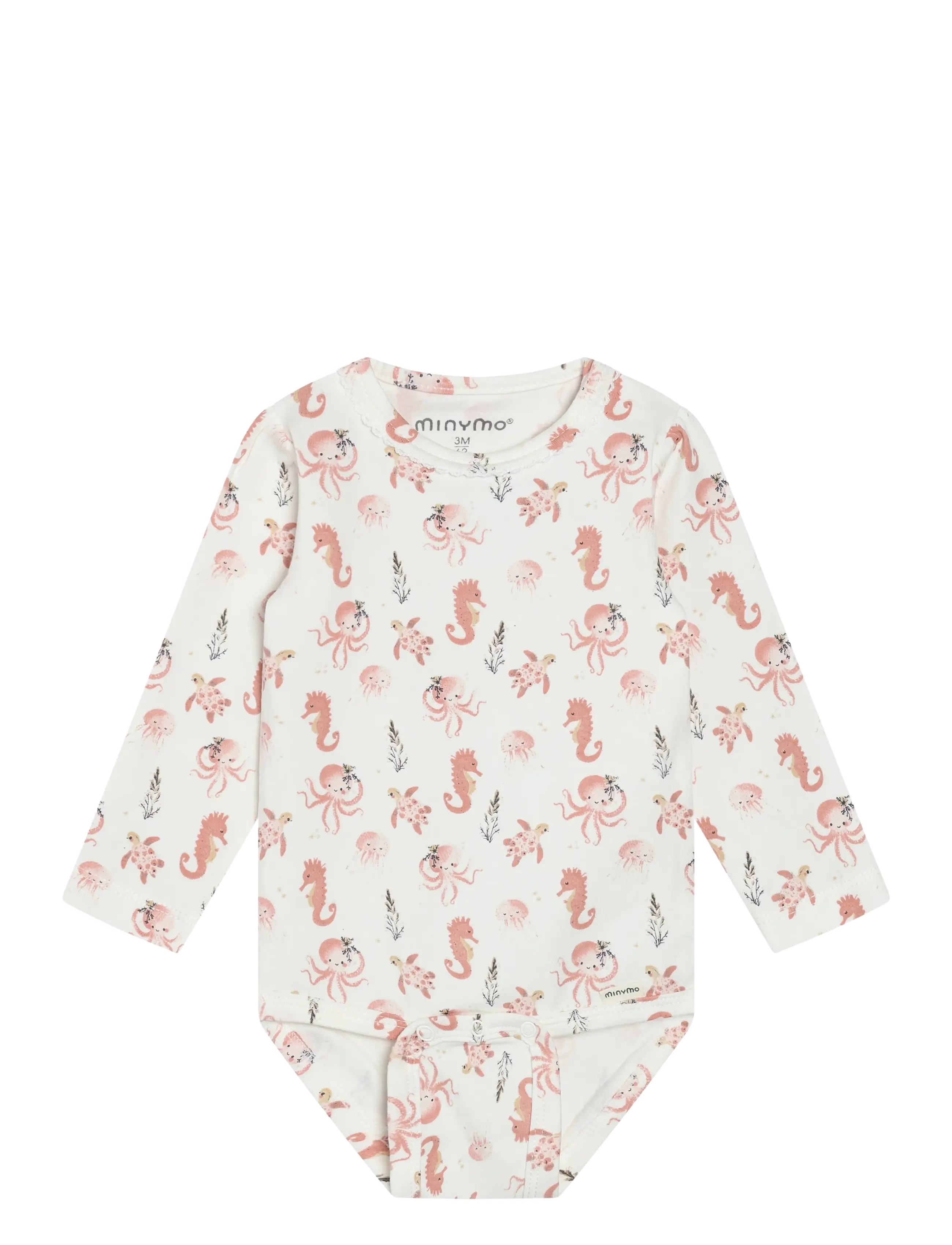 Minymo Body LS AOP - Minymo - VANILLA ICE / cream