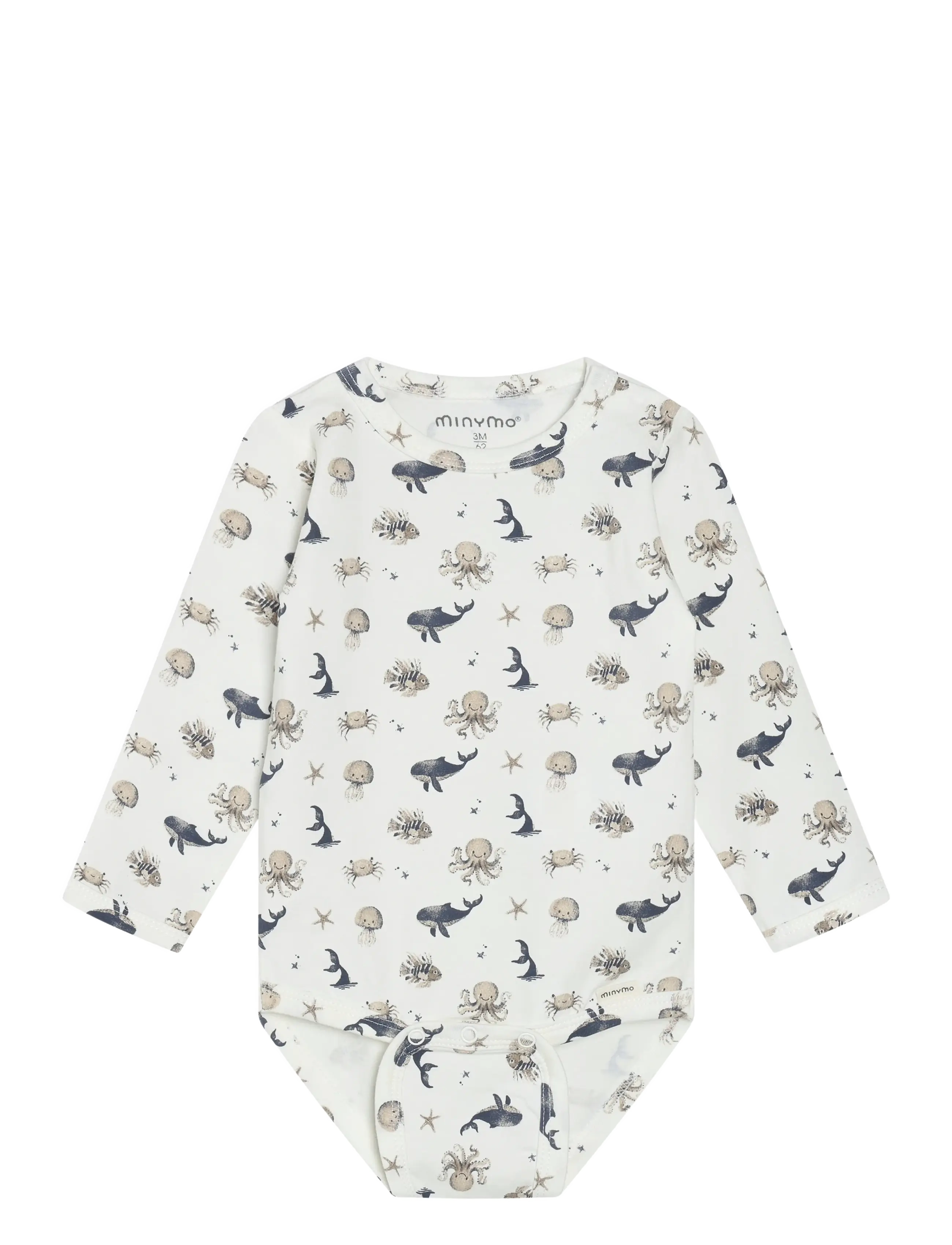 Minymo Body LS AOP - Minymo - WHITE PEPPER / cream