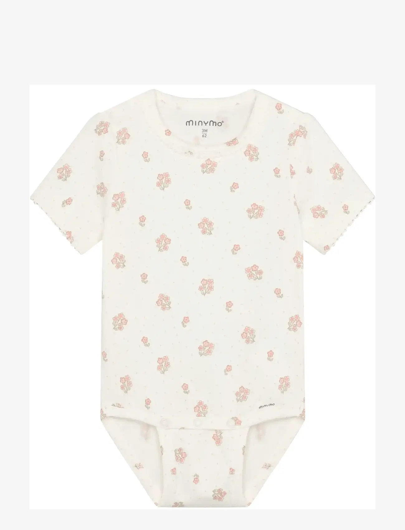 Minymo - Body SS AOP - short-sleeved - vanilla ice - 0
