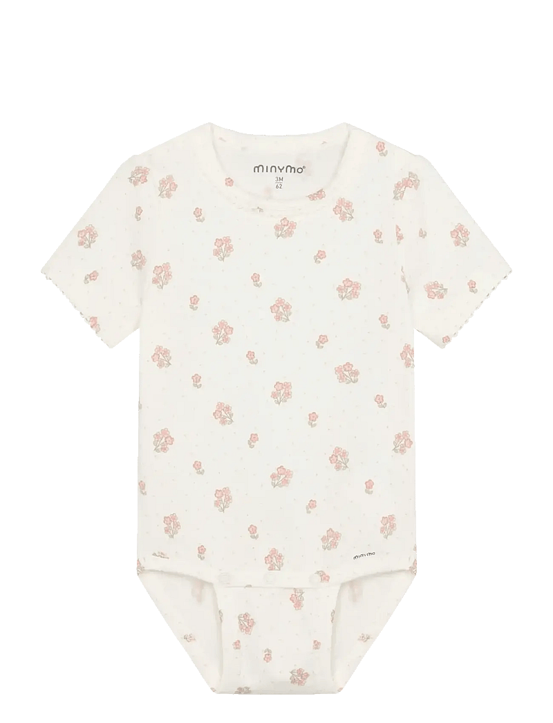 Minymo - Body SS AOP - short-sleeved - vanilla ice - 0