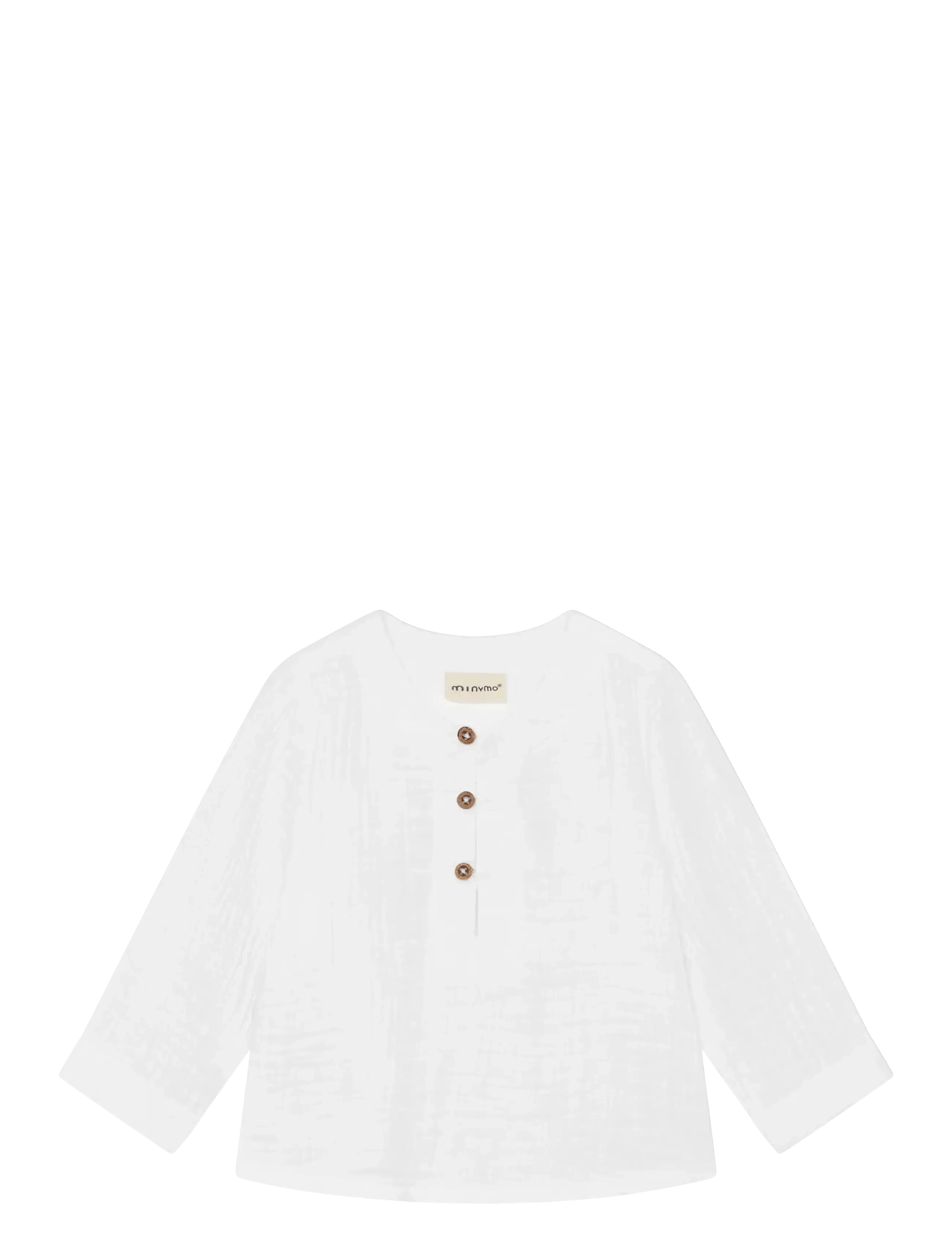 Minymo Shirt LS - Baby 0-2 år - BRIGHT WHITE / white