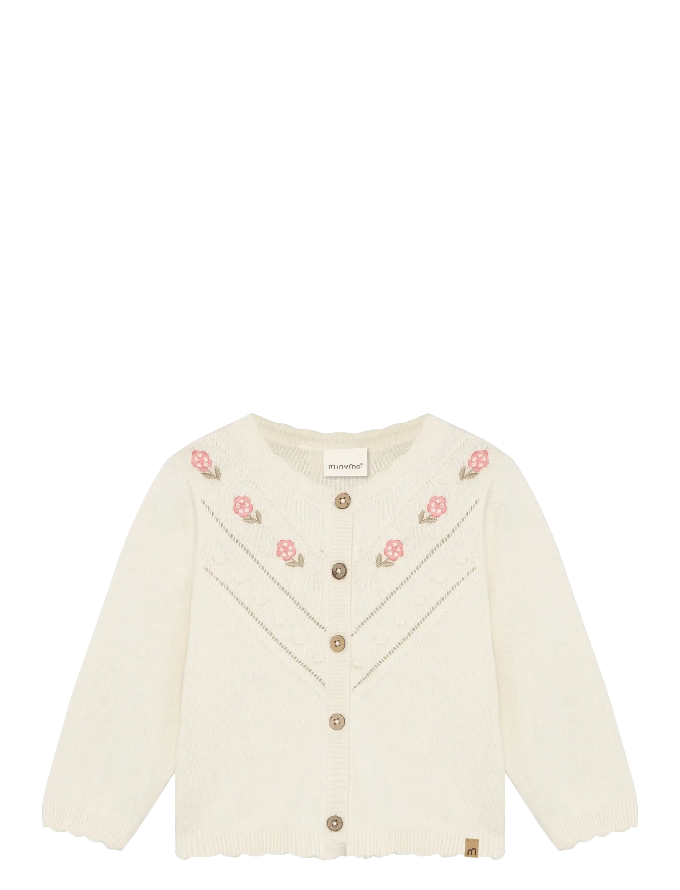 Minymo Cardigan Knit - Baby 0-2 år - VANILLA ICE / cream