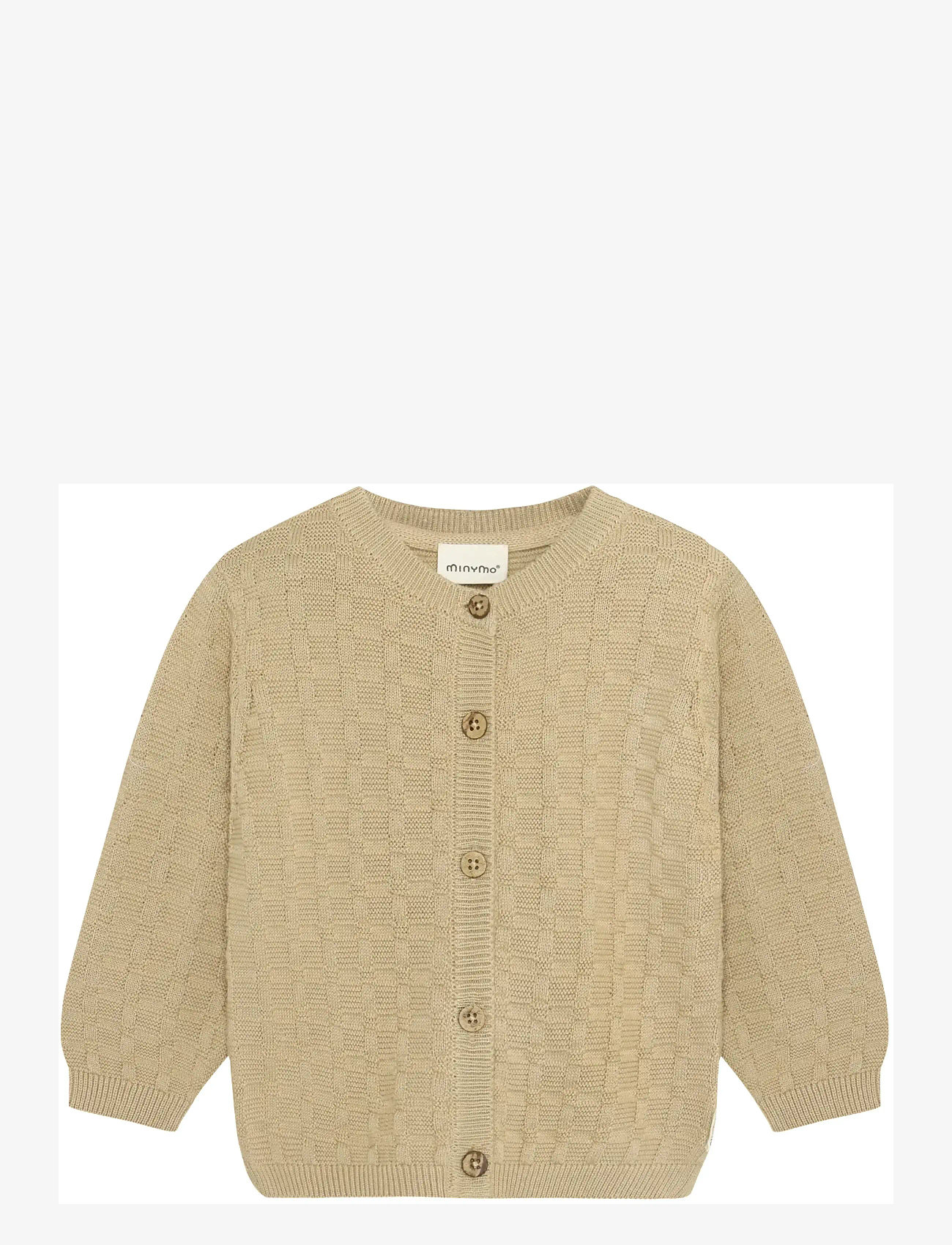Minymo - Cardigan Knit - koftor - white pepper - 0