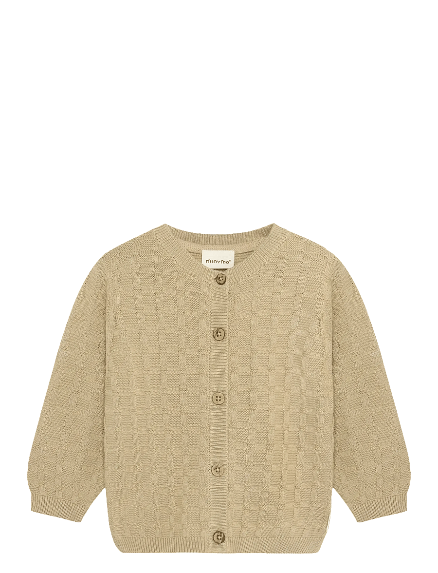 Minymo - Cardigan Knit - kardiganid - white pepper - 0