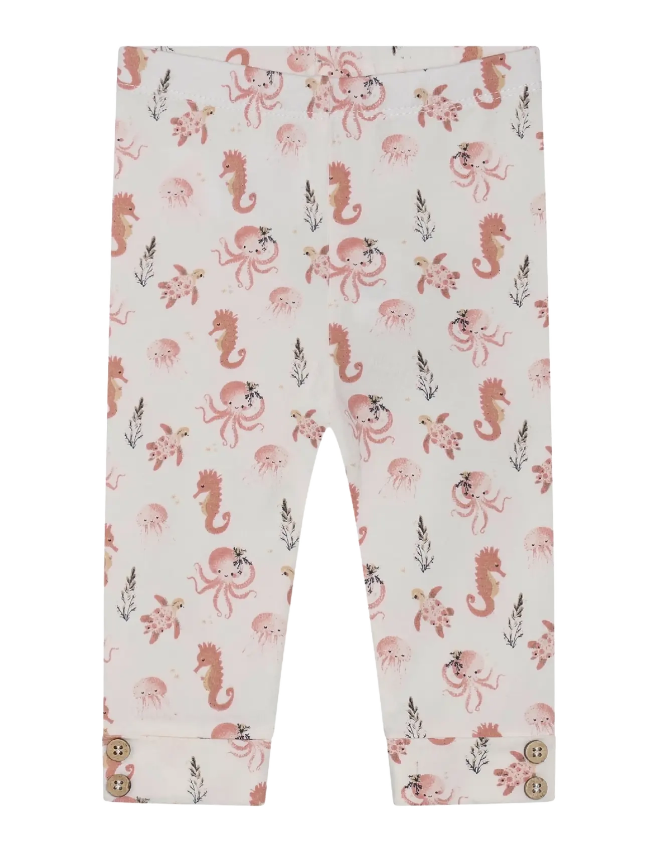 Minymo Leggings Aop, 92, Unterteile, Creme - Leggings, Kinder