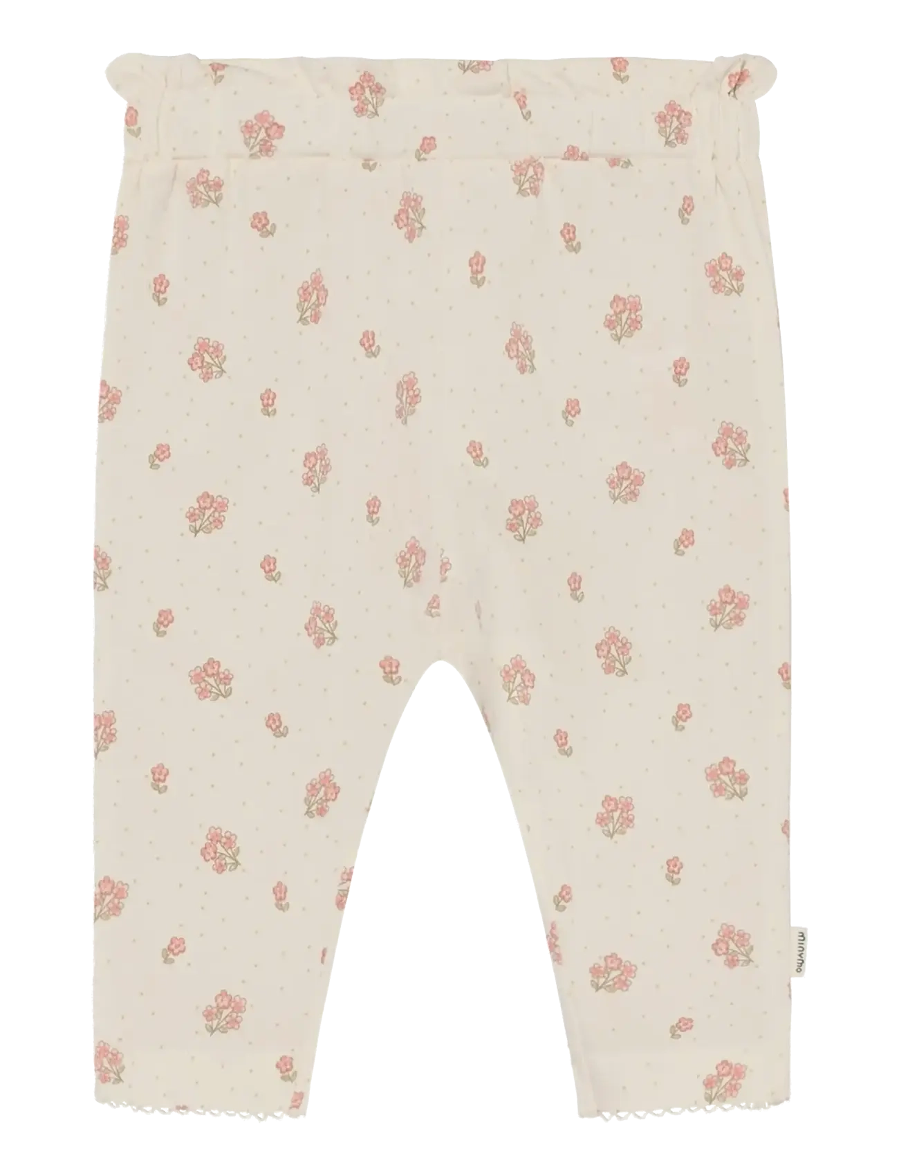 Minymo Pants AOP - Baby 0-2 år - VANILLA ICE / cream