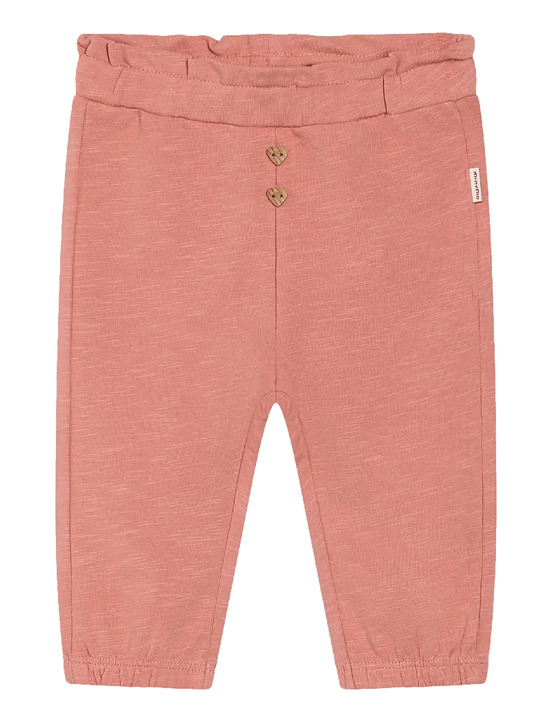 Minymo - Pants Sweat - sweatpants - rosette - 0