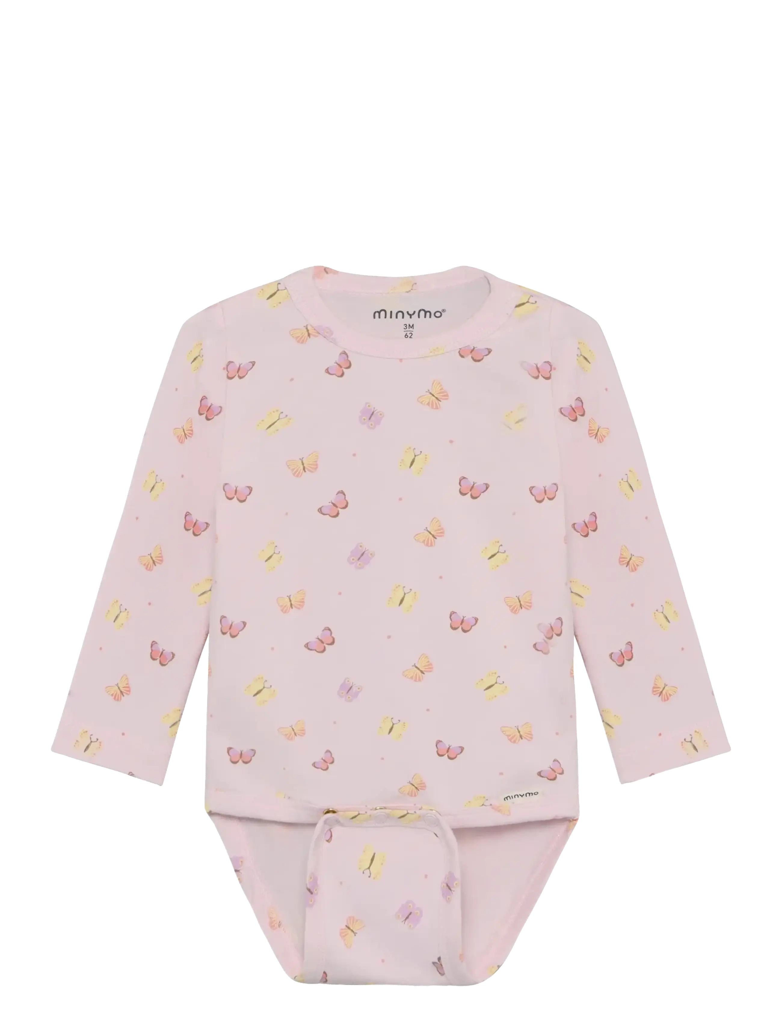 Minymo Body LS AOP - Last chance - RAINDROPS ON ROSES / pink/rose