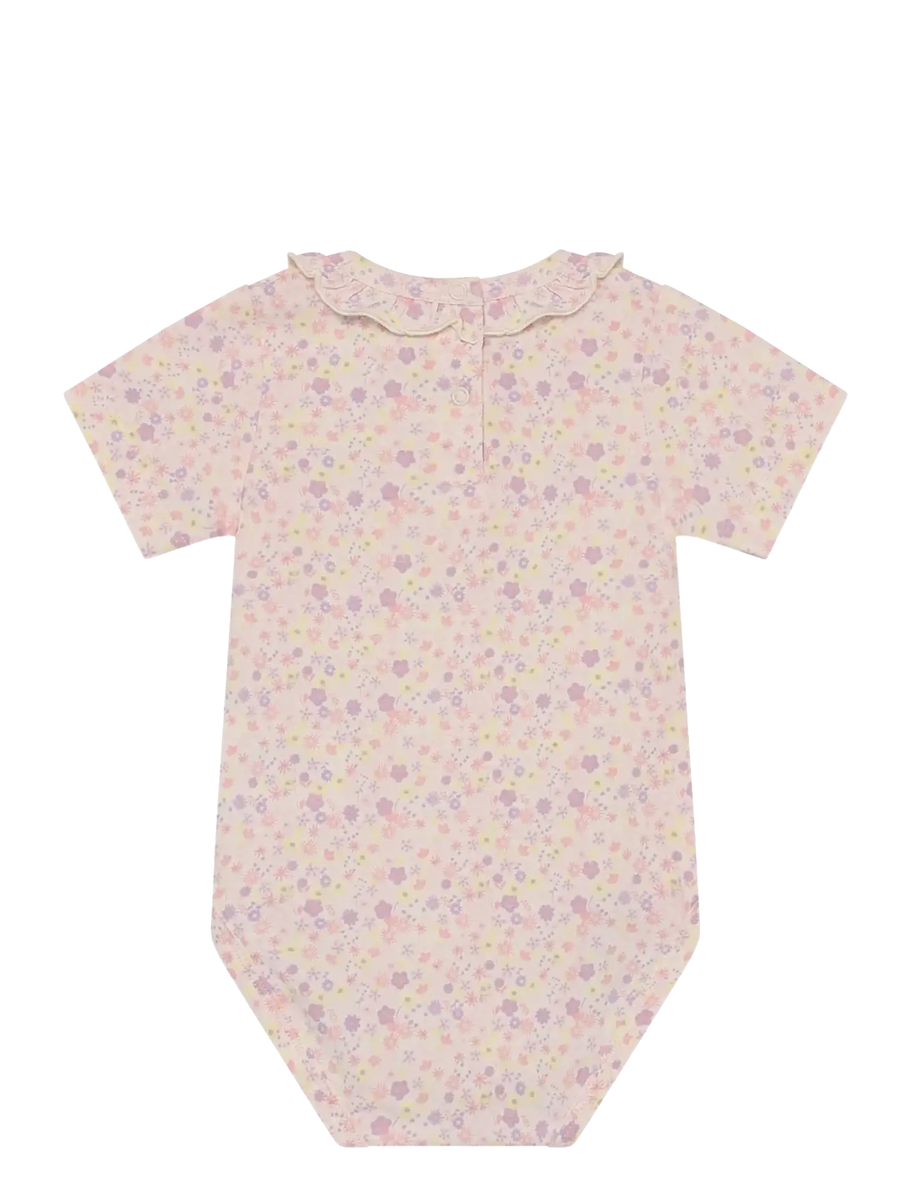 Minymo - Body SS AOP - kortärmade bodysuits - vanilla ice - 1