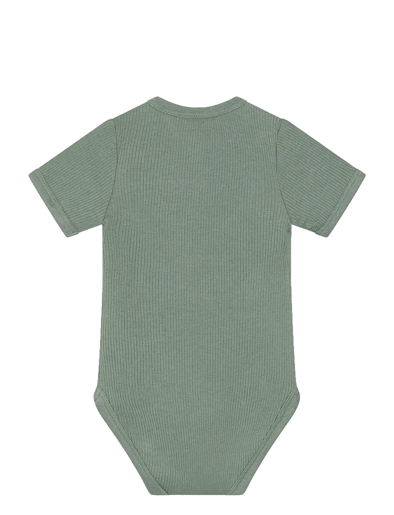 Minymo - Body SS Rib - kurzärmelig - lily pad - 1