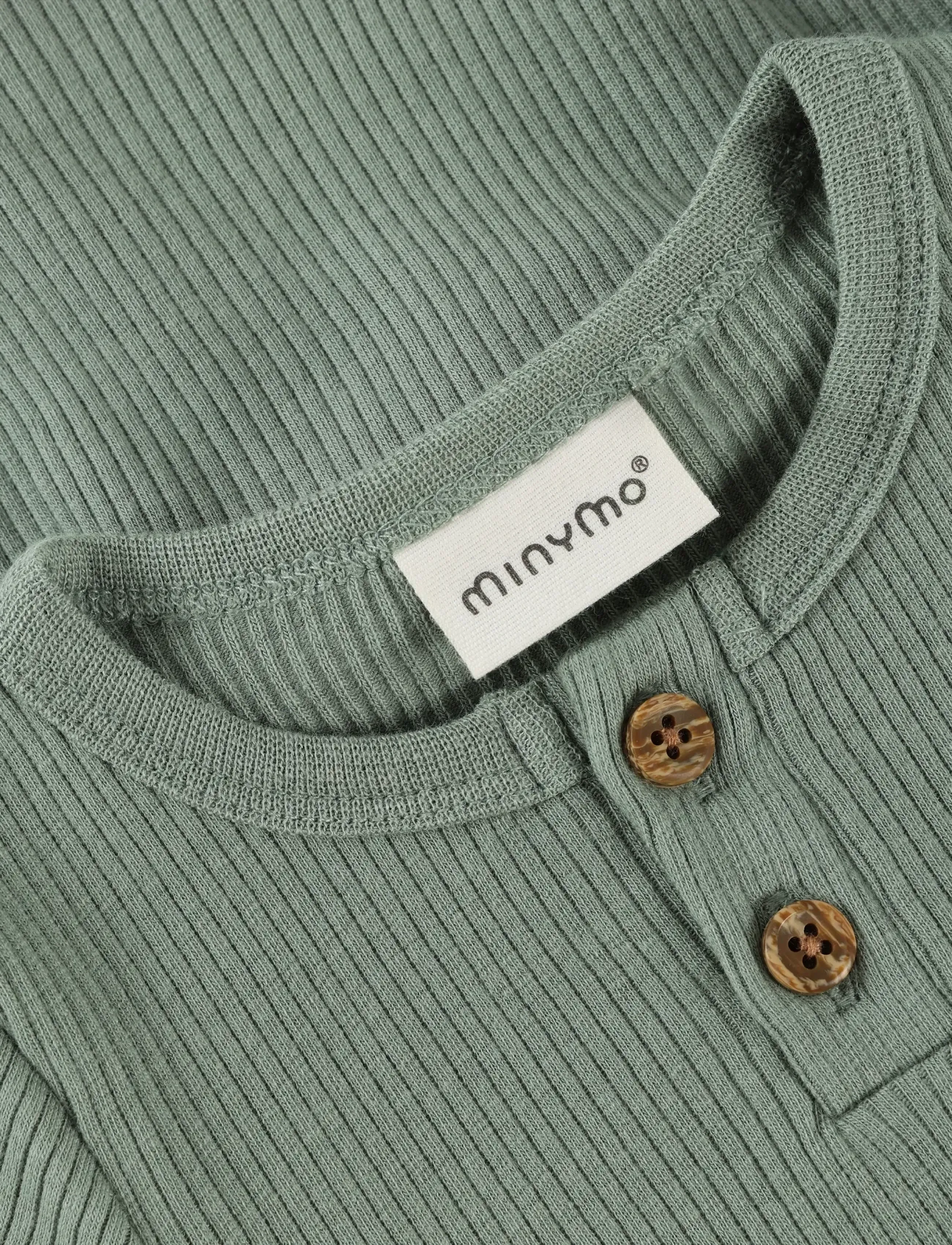 Minymo - Body SS Rib - kurzärmelige bodys - lily pad - 2