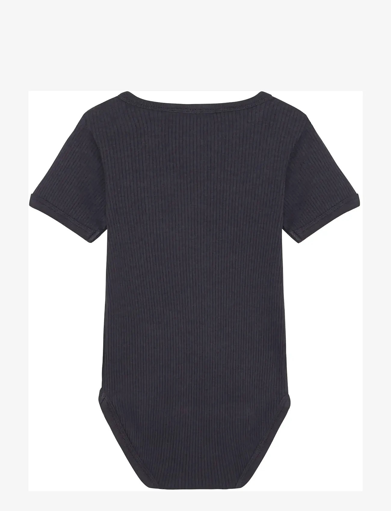 Minymo - Body SS Rib - kortærmede bodyer - odyssey gray - 2