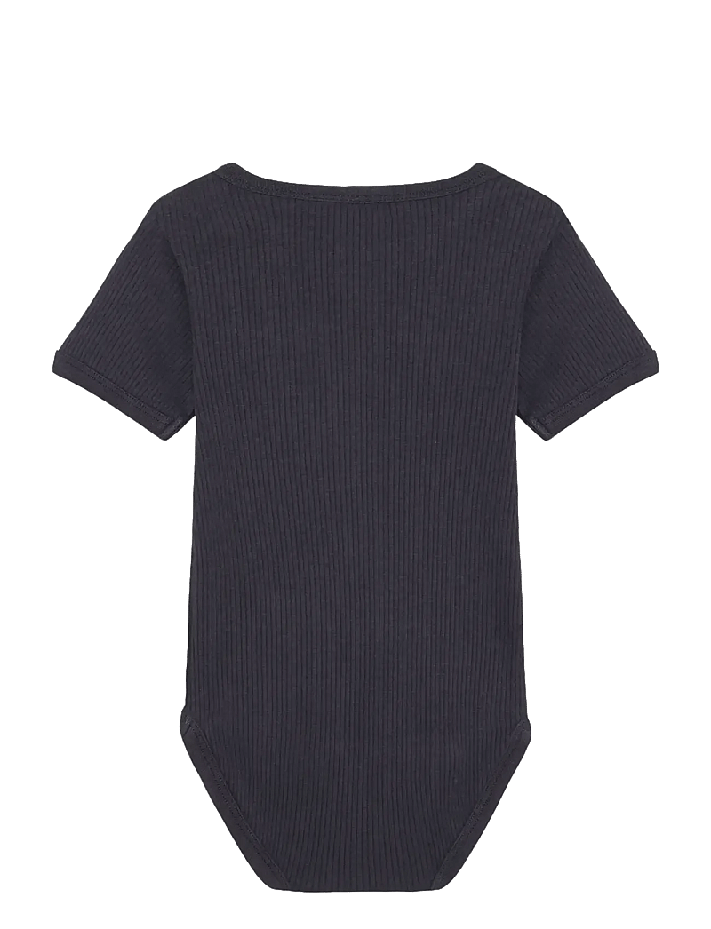 Minymo - Body SS Rib - kortærmede bodyer - odyssey gray - 2