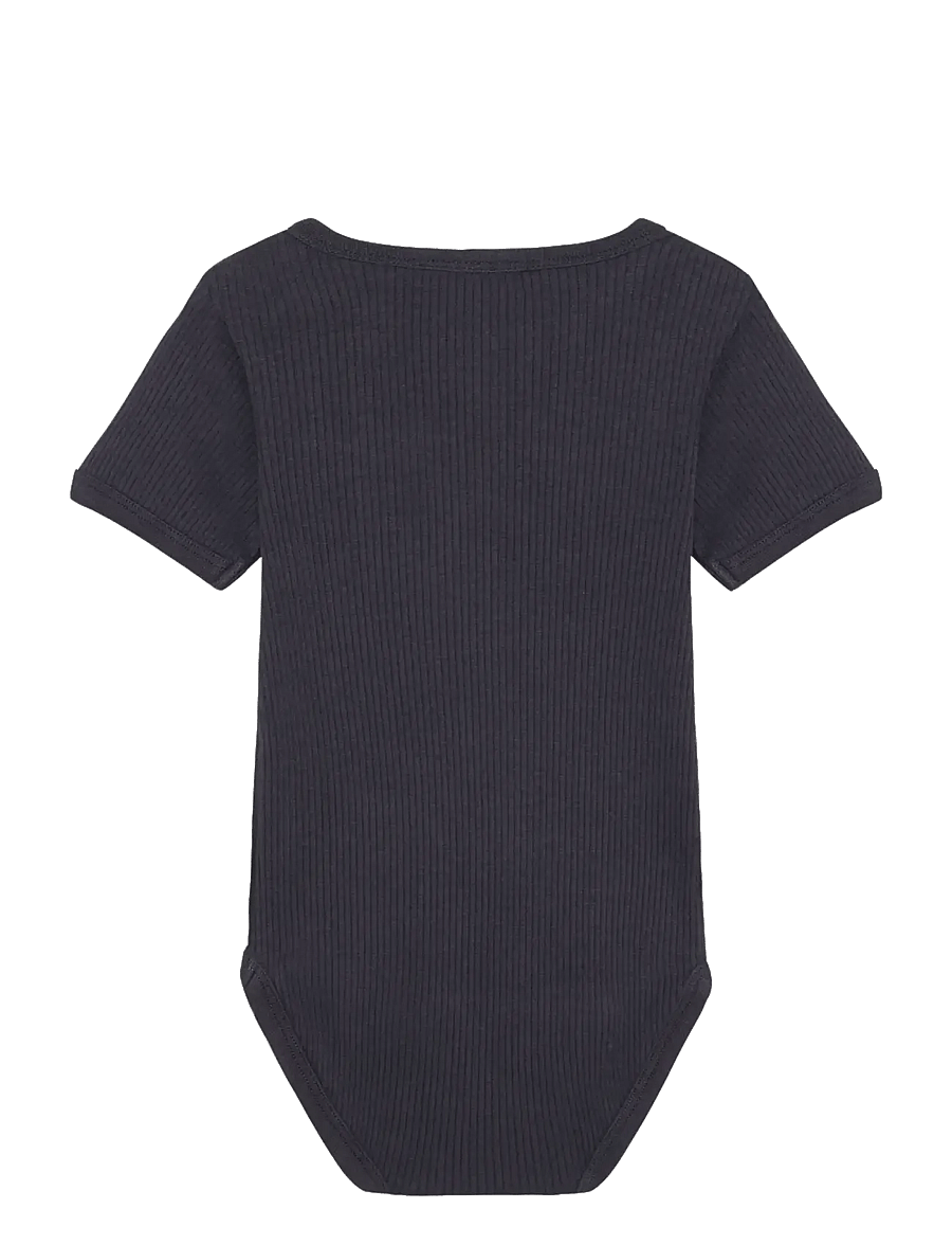 Minymo - Body SS Rib - lühikeste varrukatega bodid - odyssey gray - 2